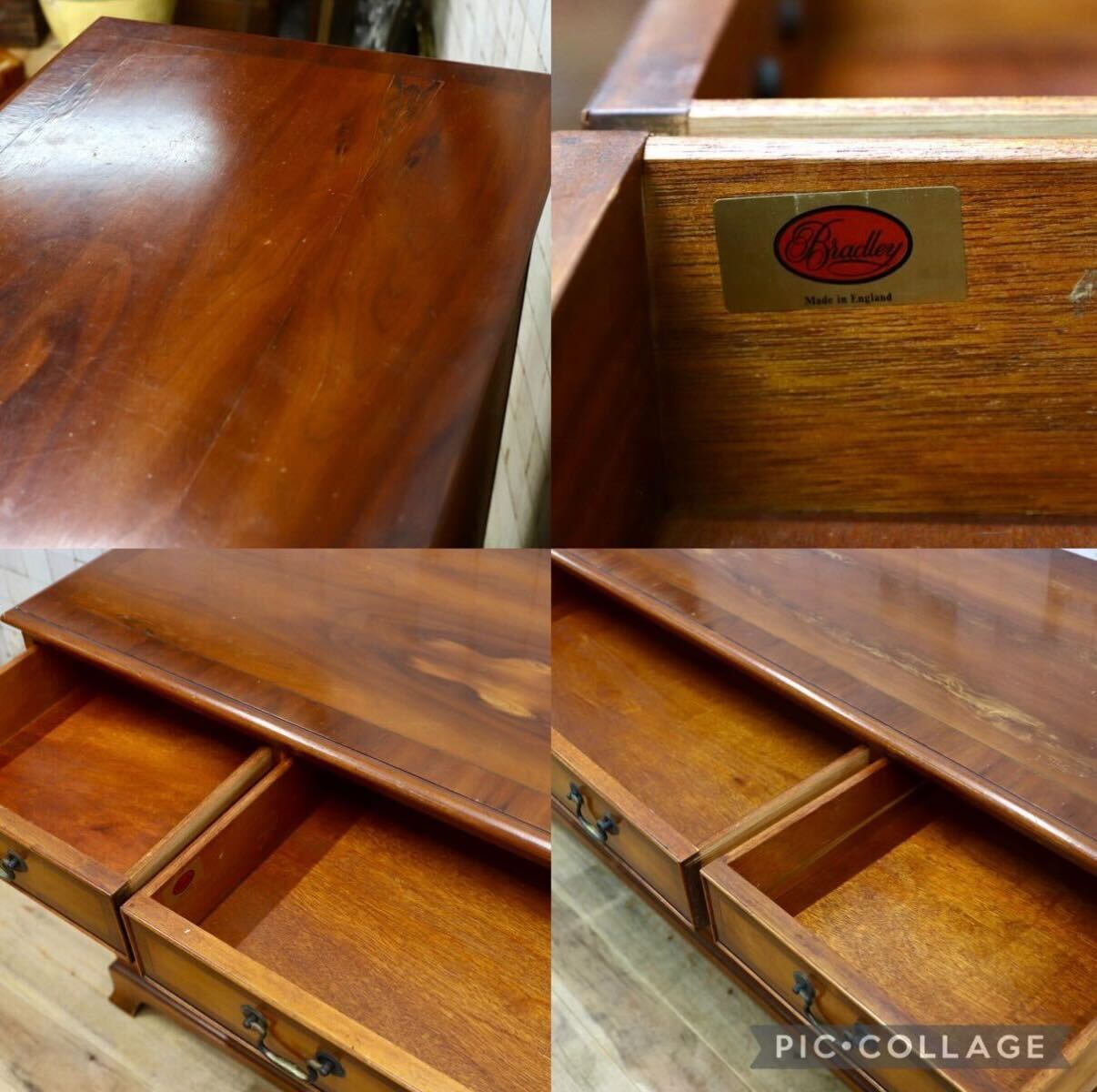 GMIK708○Bradley / ブラッドリー 英国 イギリス アンティーク キャビネット サイドボード リビングボード チェスト 西洋ヴィンテージ 稀少
