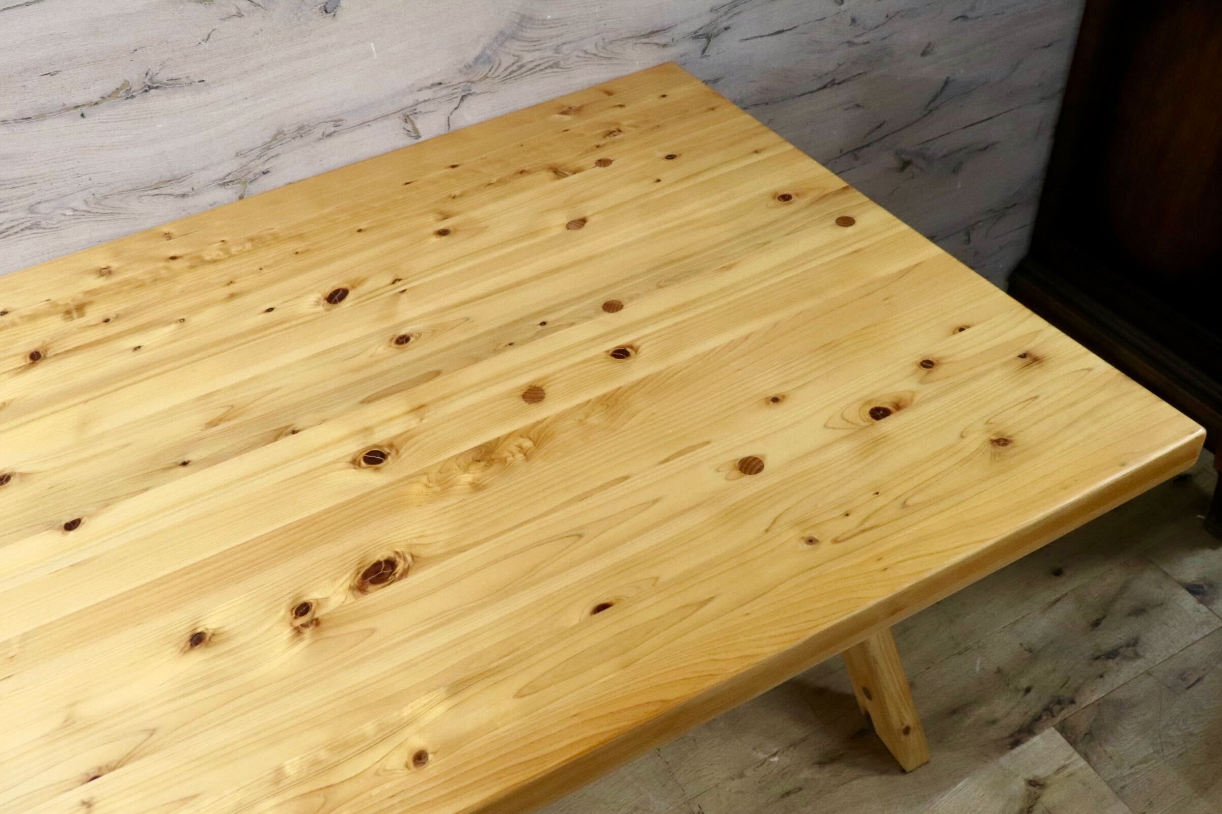 GMJH142○SHIGIYAMA / シギヤマ家具 凪 140テーブル ダイニングテーブル 食卓テーブル 作業台 ナチュラル ヒノキ材