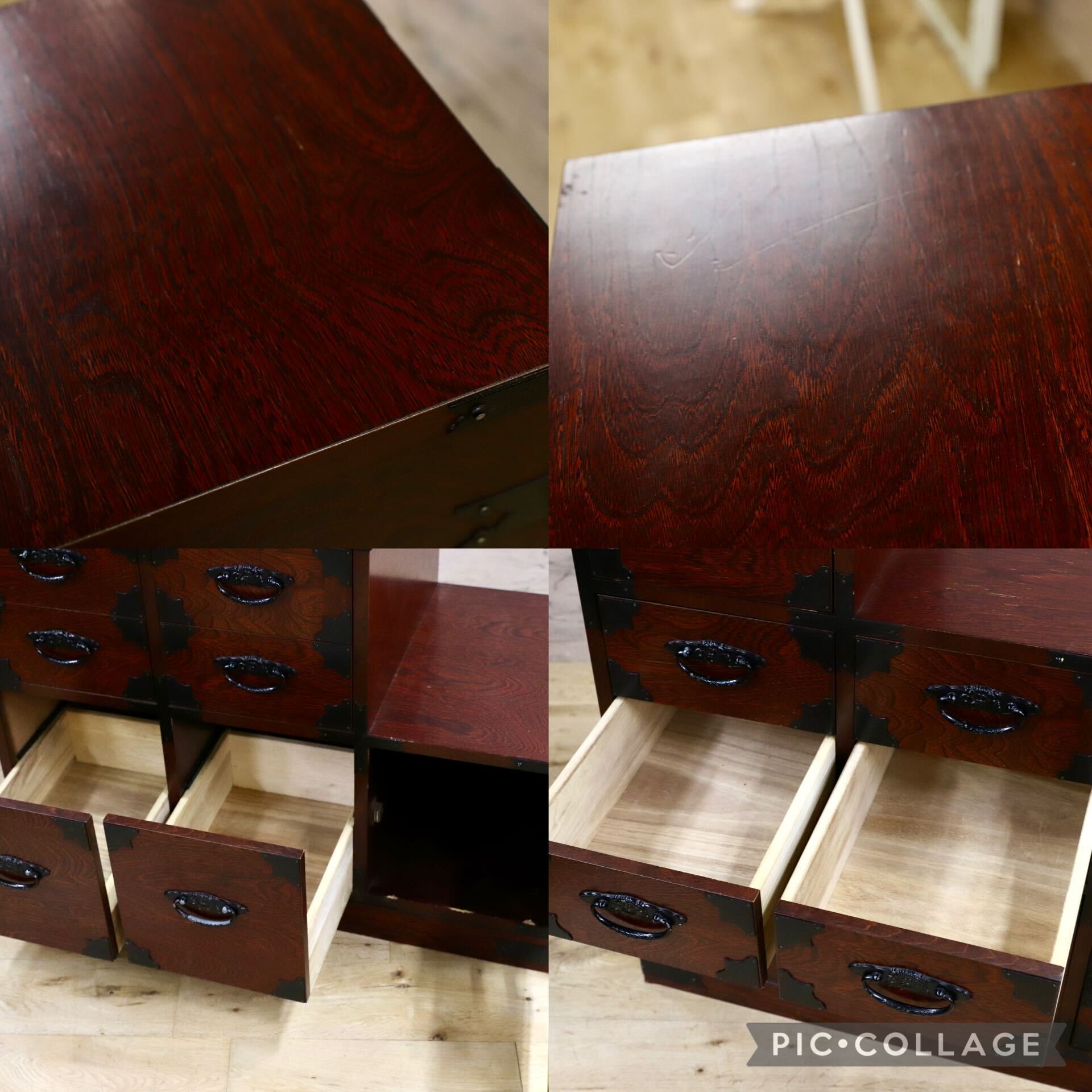 GMIS429○階段箪笥 アンティーク 和家具 整理箪笥 サイドボード 和室 座敷 レトロ 古民家 時代箪笥