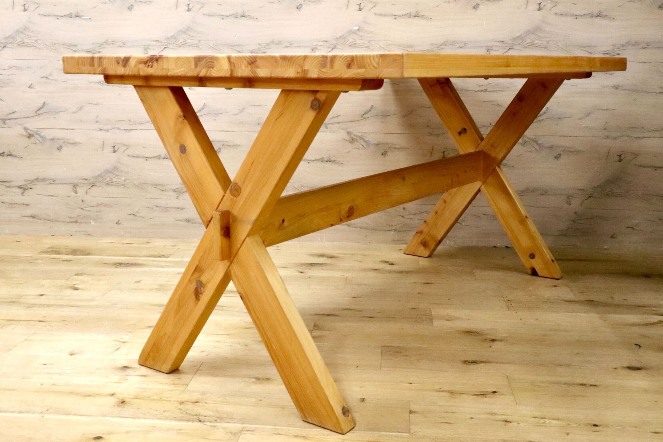 GMJH142○SHIGIYAMA / シギヤマ家具 凪 140テーブル ダイニングテーブル 食卓テーブル 作業台 ナチュラル ヒノキ材