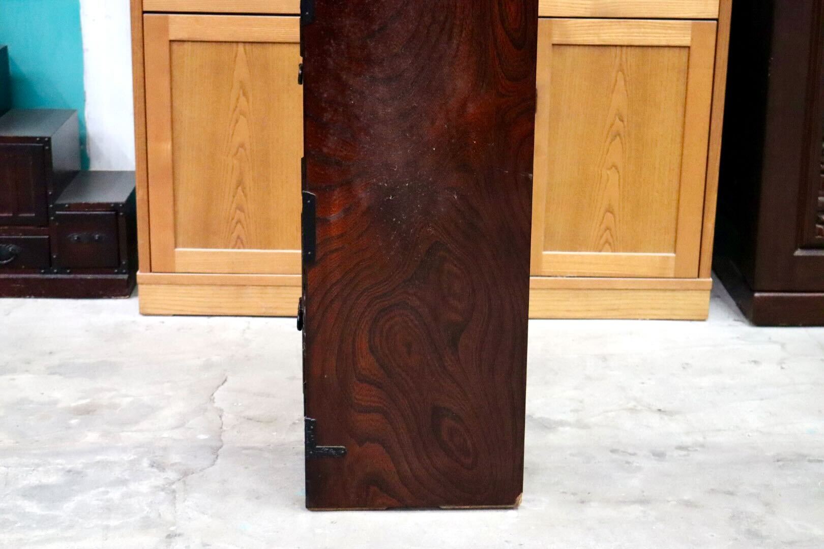 GMIS379A○岩谷堂箪笥 スリムハイチェスト 整理箪笥 リビングボード キャビネット 民藝 伝統工芸 和家具 和モダン レトロ アンティーク