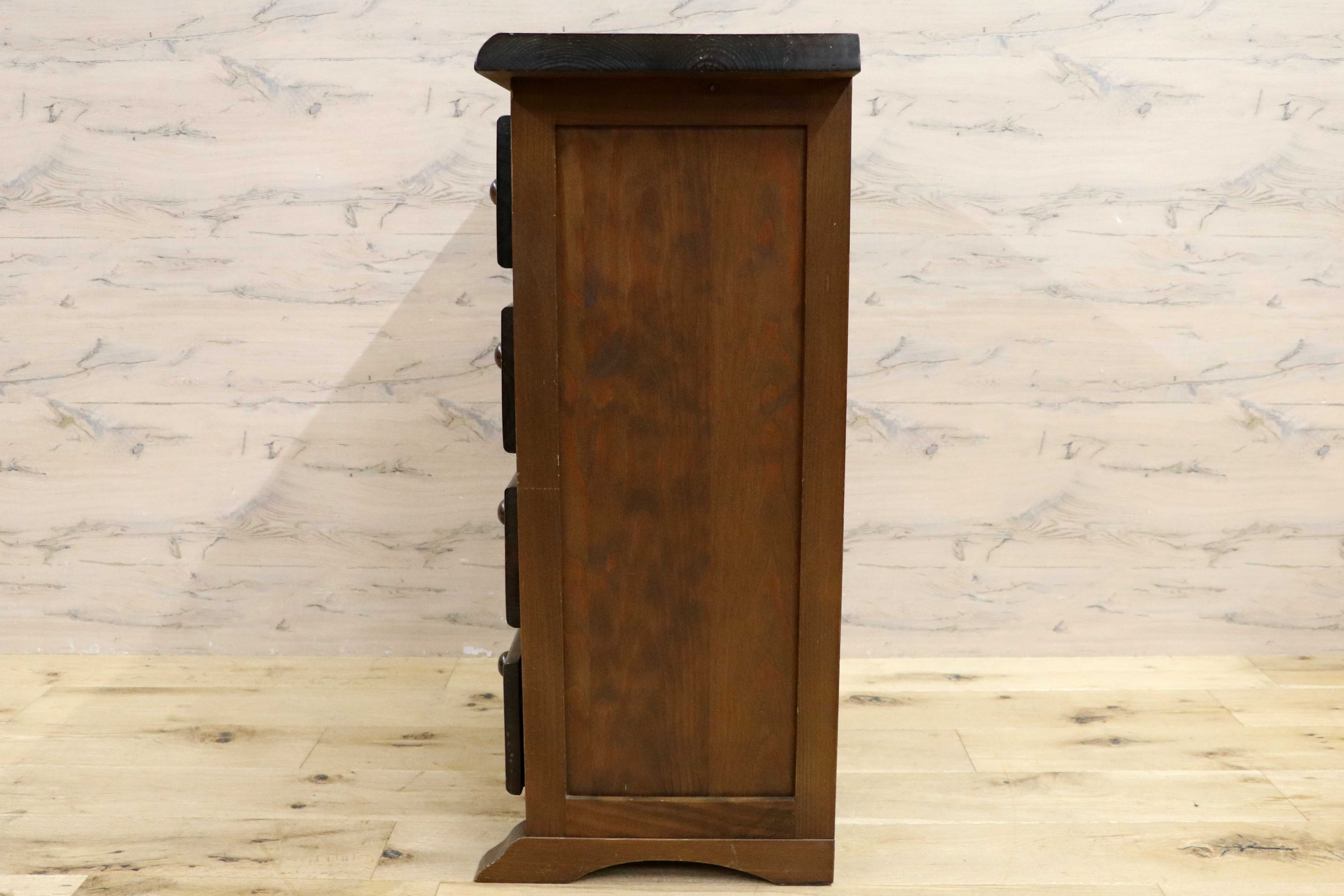 GMIH18○バレンシア家具 スペイン製 タイルチェスト 4段チェスト チェスト 飾り棚 整理箪笥 収納家具 カントリー 希少