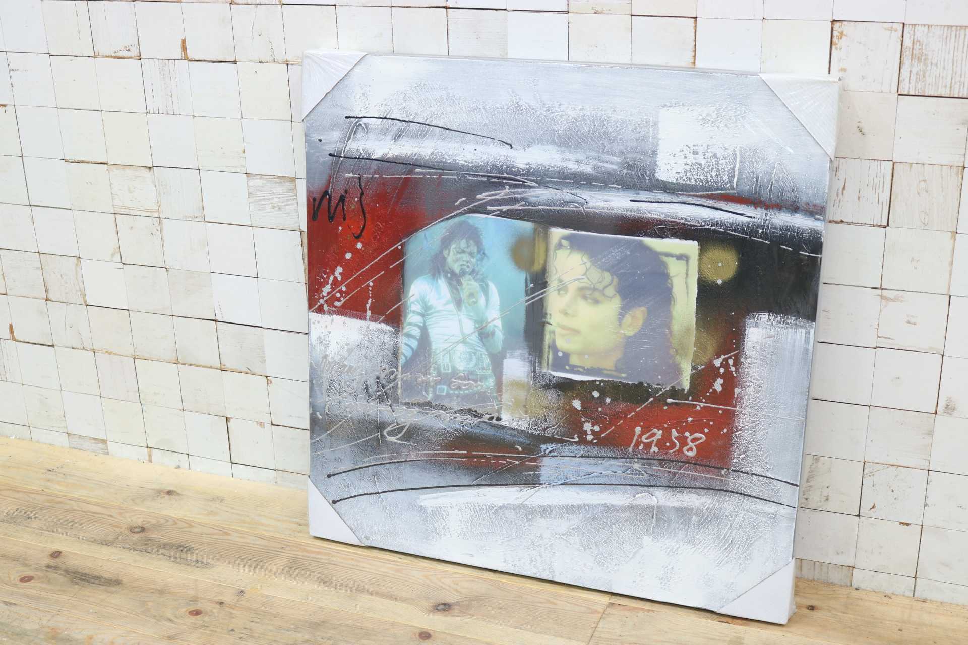 GMIK749AC◯マイケル・ジャクソン アートパネル 大型 インテリアボード コラージュアート