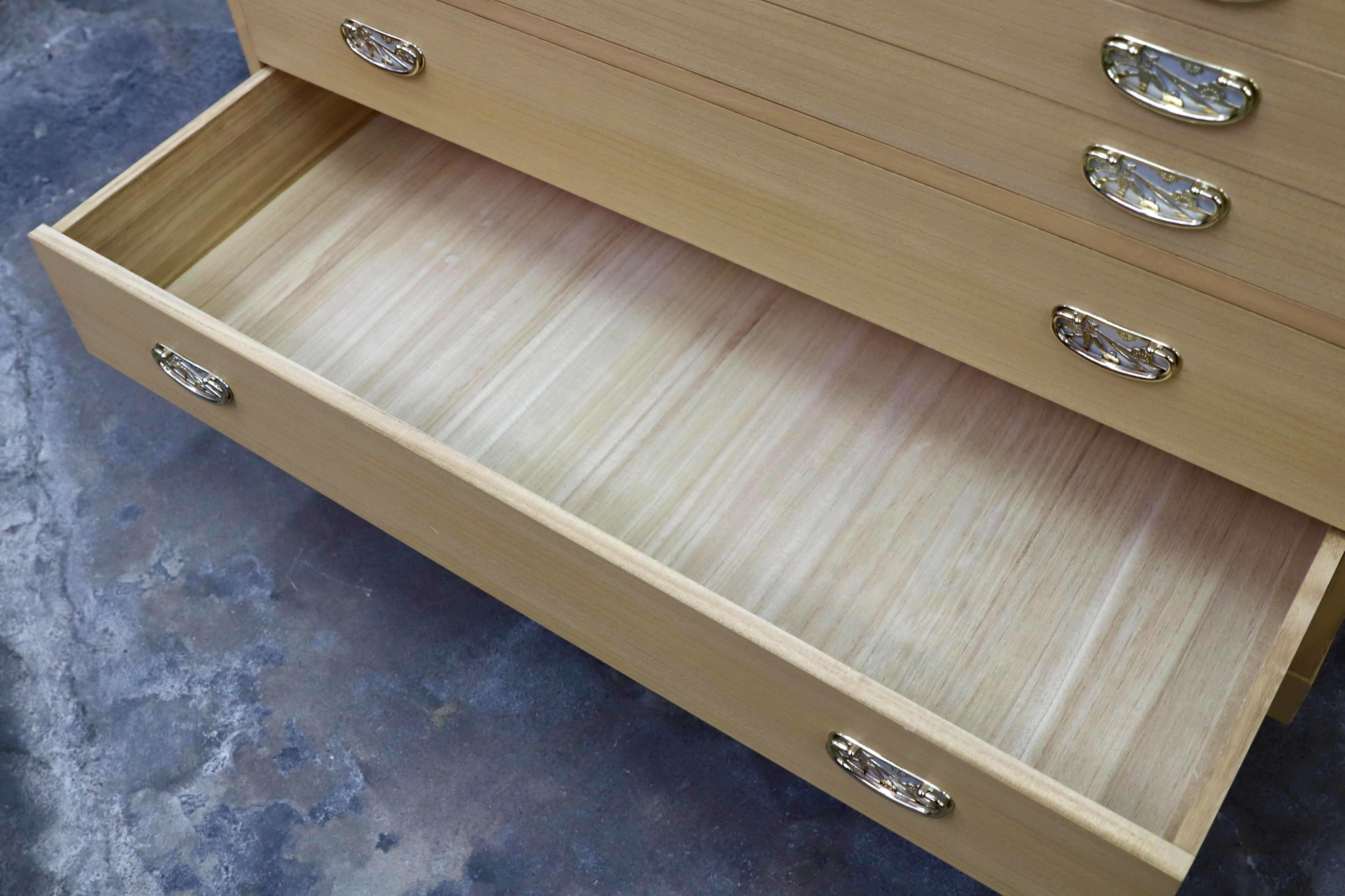 GMIH517○桐箪笥 整理箪笥 引出し収納 桐ダンス 箪笥 和家具 和モダン 定価13.5万