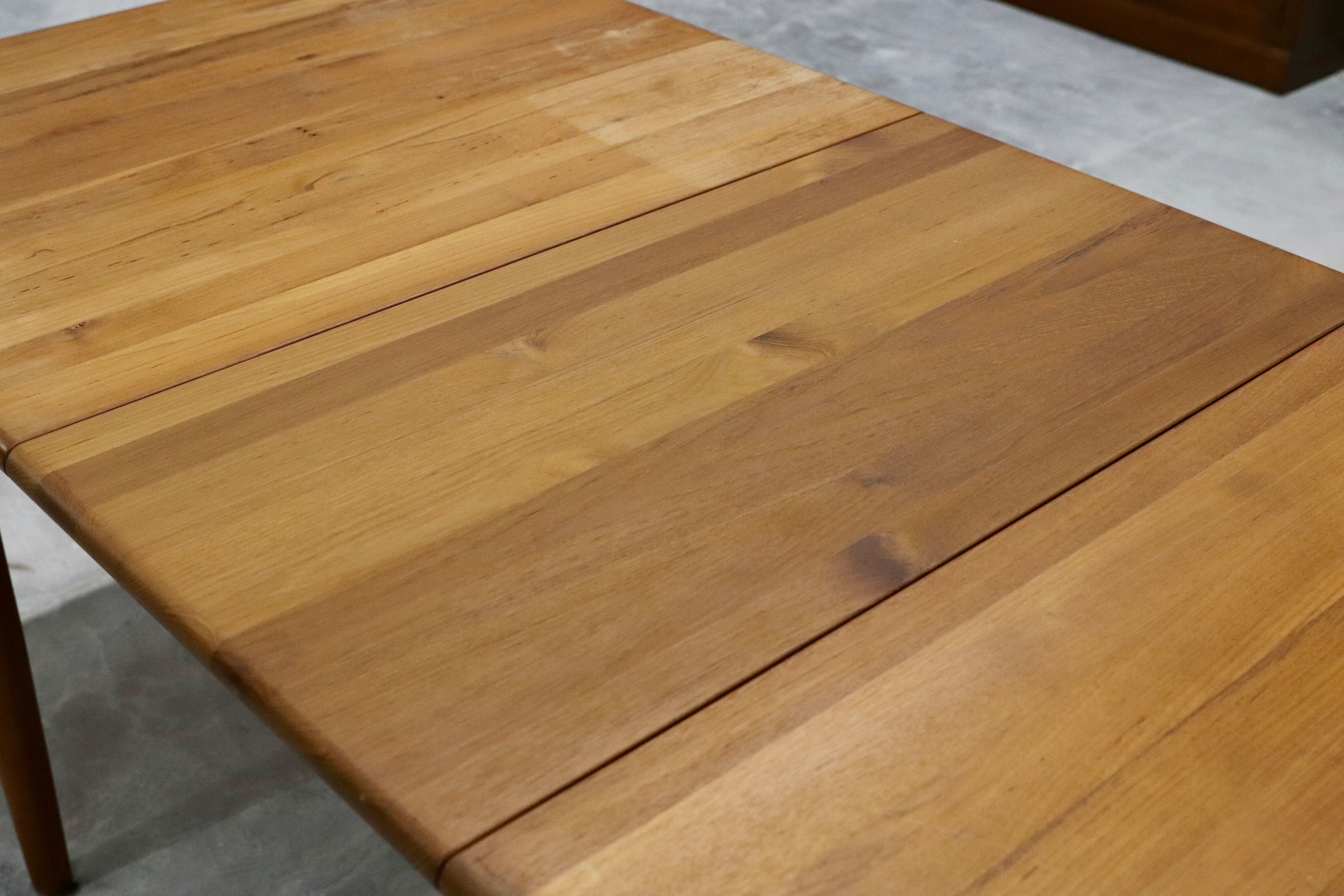 GMHK395○北欧スタイル チーク無垢材 エクステンション 伸長式 ダイニングテーブル 北欧ヴィンテージ ヴィンテージ デンマーク