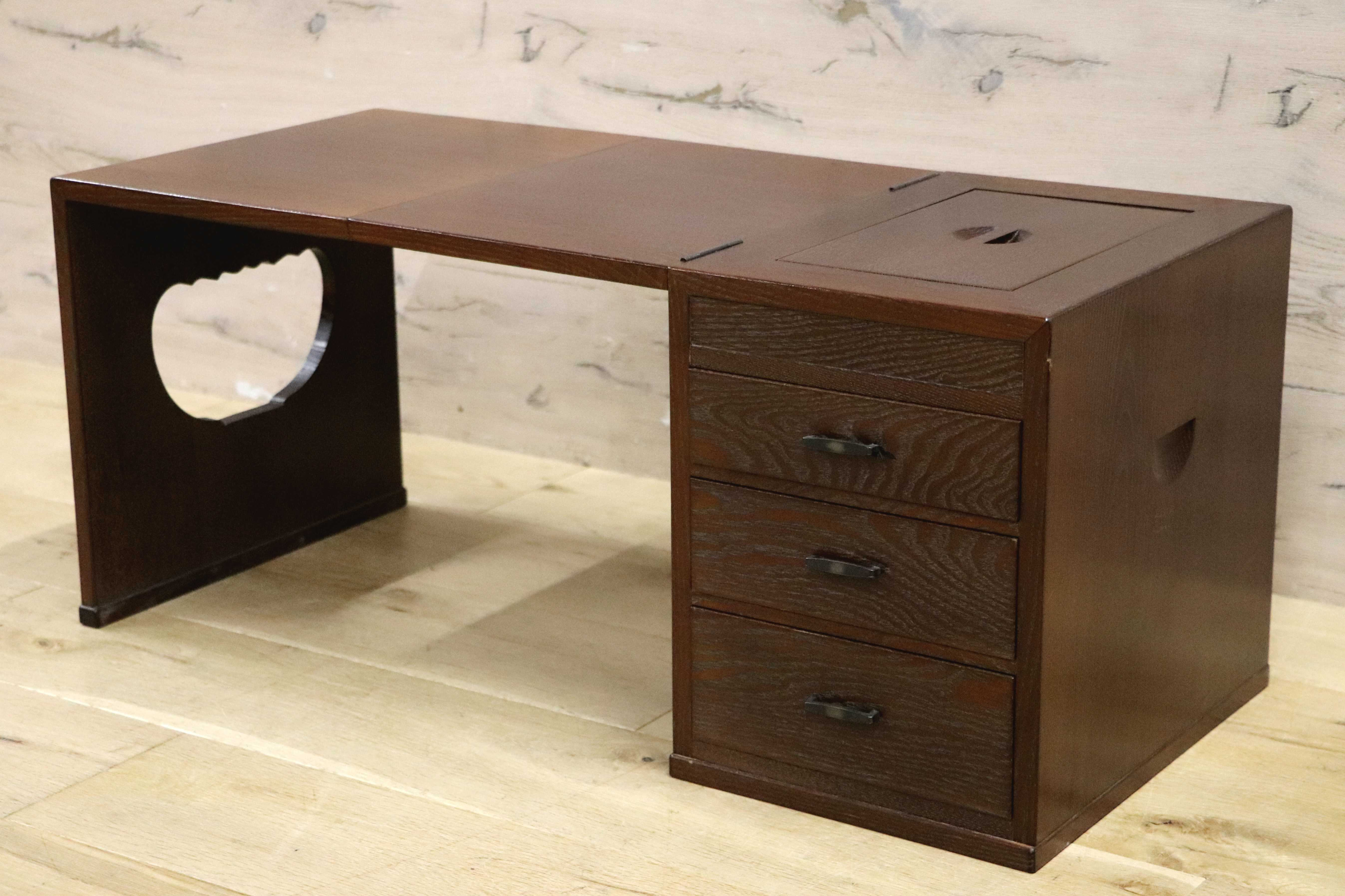 GMIH311A○折りたたみ式文机 座敷机 座卓 ローテーブル 作業台 和室 デスク 机 アンティーク