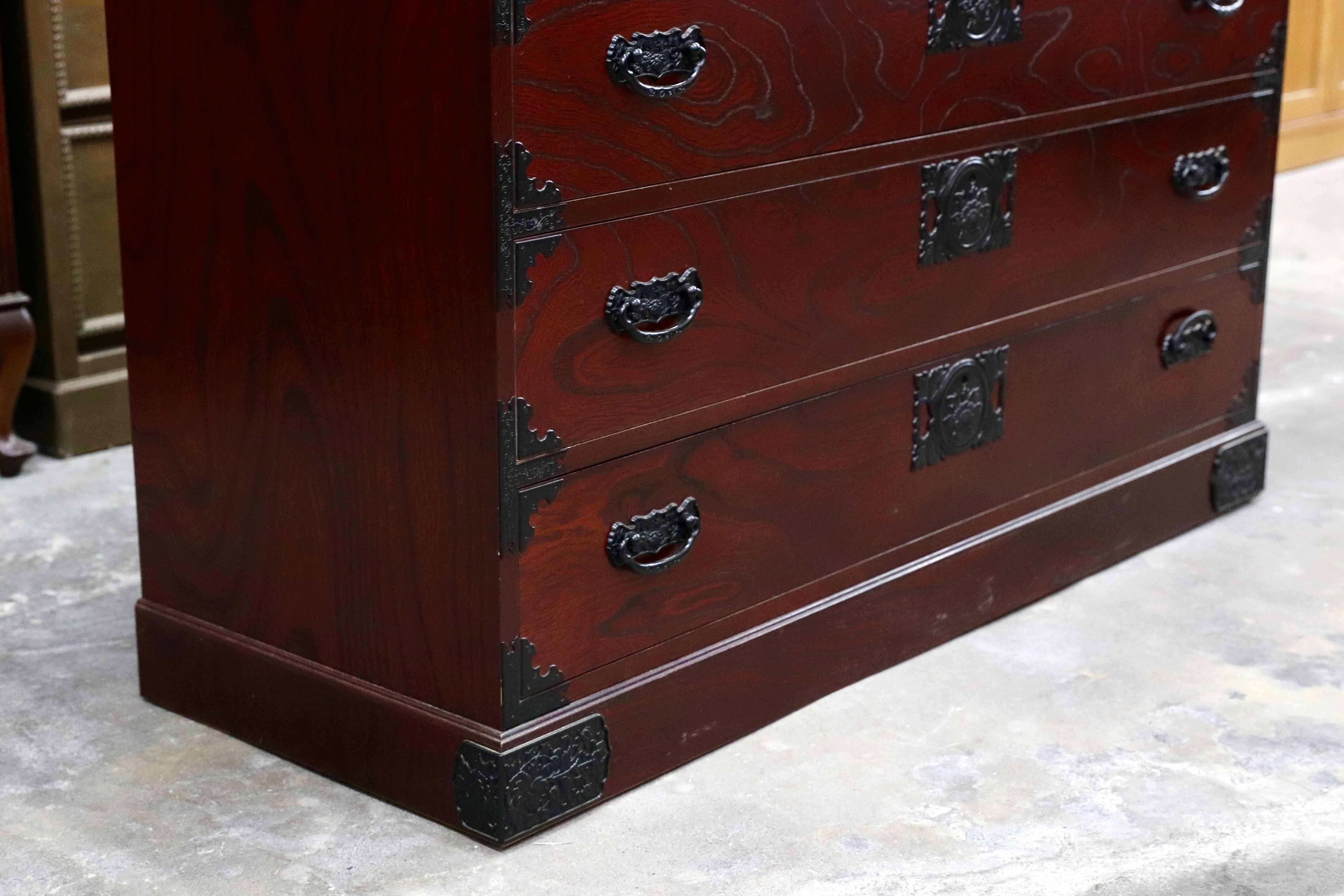 GMIH510○飛鳥工芸家具 欅箪笥 整理箪笥 和箪笥 民芸家具 4段箪笥 和家具 レトロ