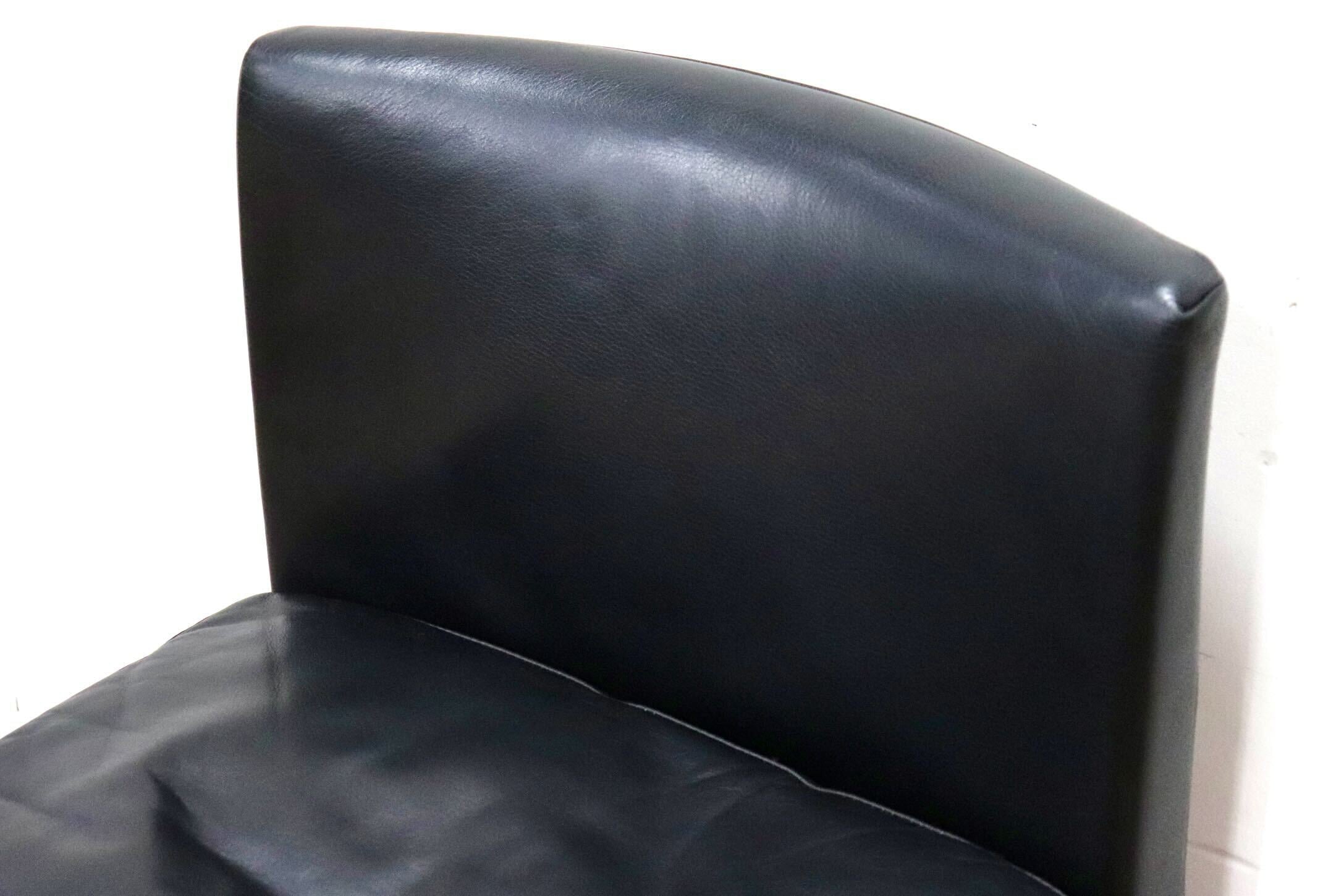 GMIK252B○B&B ITALIA MAXALTOEUNICE ダイニングチェア 椅子 レザー ブラック アントニオ・チッテリオ イタリアモダン 定価28.5万～