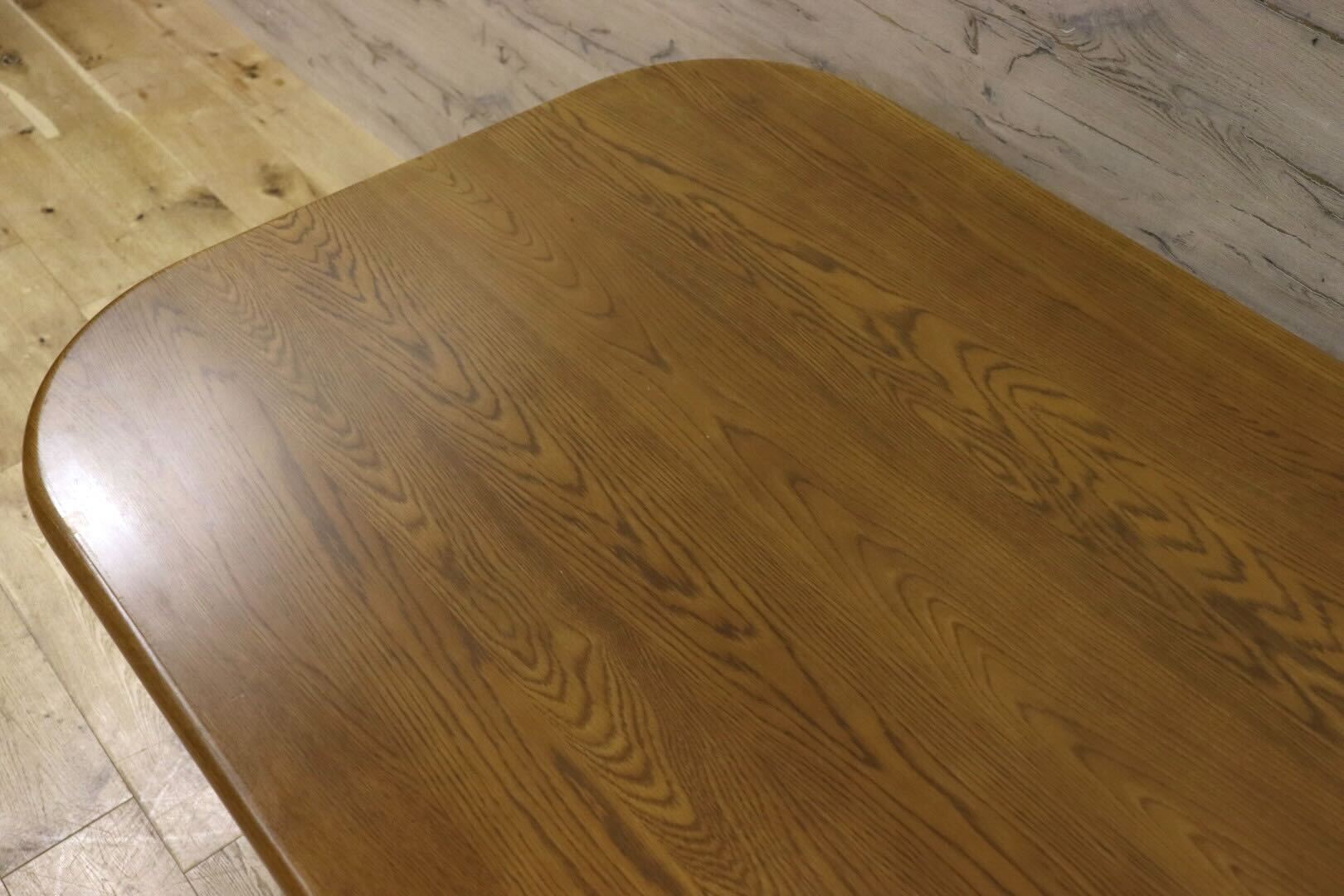 GMIH45○浜本工芸 / HAMAMOTO ダイニングテーブル 食卓テーブル 作業台 楢材 無垢 机 テーブル 国産家具 美品