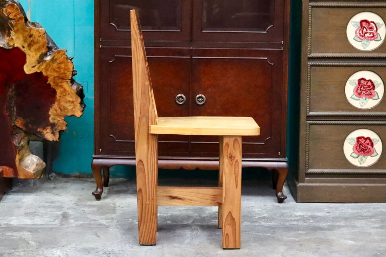 GMIH356A○工房家具 ダイニングチェア アームレスチェア 椅子 スツール ウッド 木製 無垢材 カントリー レトロ