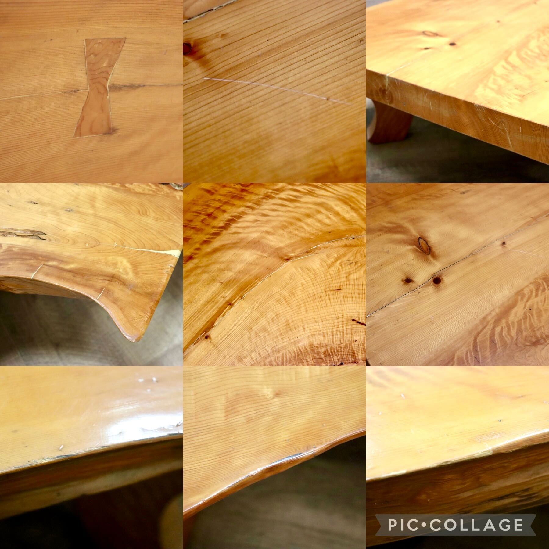 GMGS46○栃の木 一枚板 無垢材 座卓 ちゃぶ台 ローテーブル リビング  