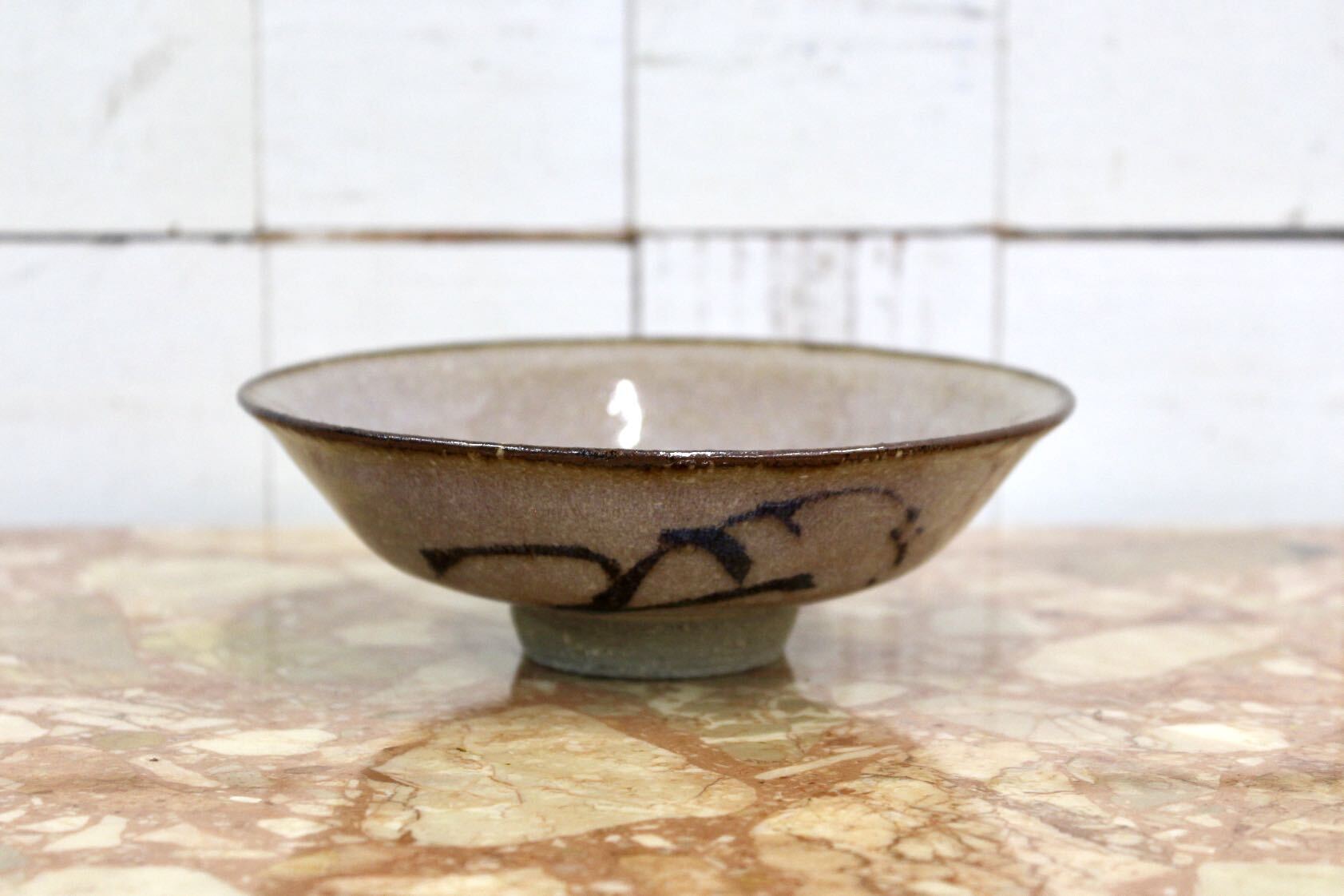 GMJK371AQ〇絵唐津 茶碗 共箱 陶器 絵唐津茶碗 浅皿 平皿