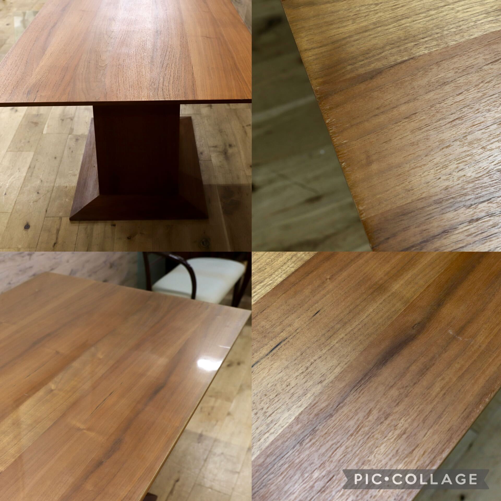 GMIS106○東京インテリア ウォールナット ダイニングテーブル 食卓テーブル センターベース モダンスタイル 北欧スタイル