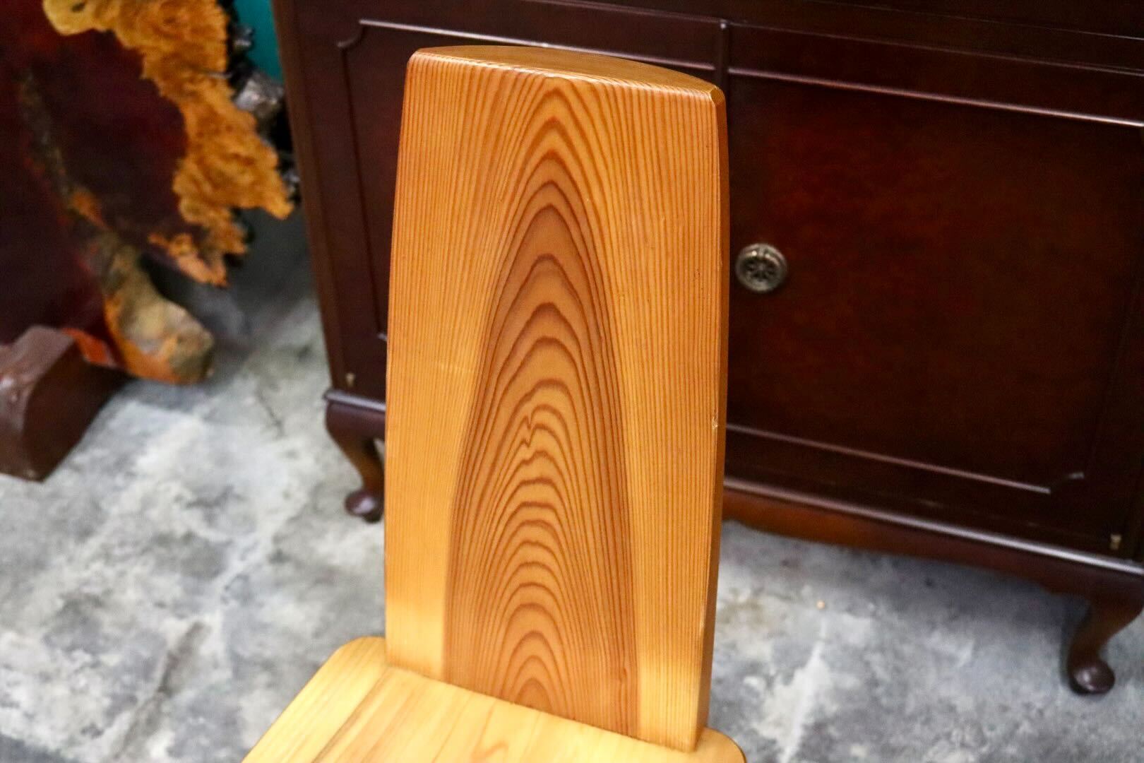 GMIH356E○工房家具 ダイニングチェア アームレスチェア 椅子 スツール キャスター ウッド 木製 無垢材 カントリー レトロ