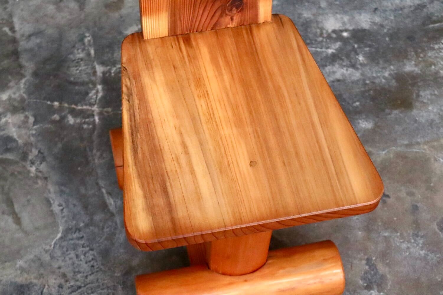 GMIH356F○工房家具 ダイニングチェア アームレスチェア 椅子 スツール キャスター ウッド 木製 無垢材 カントリー レトロ