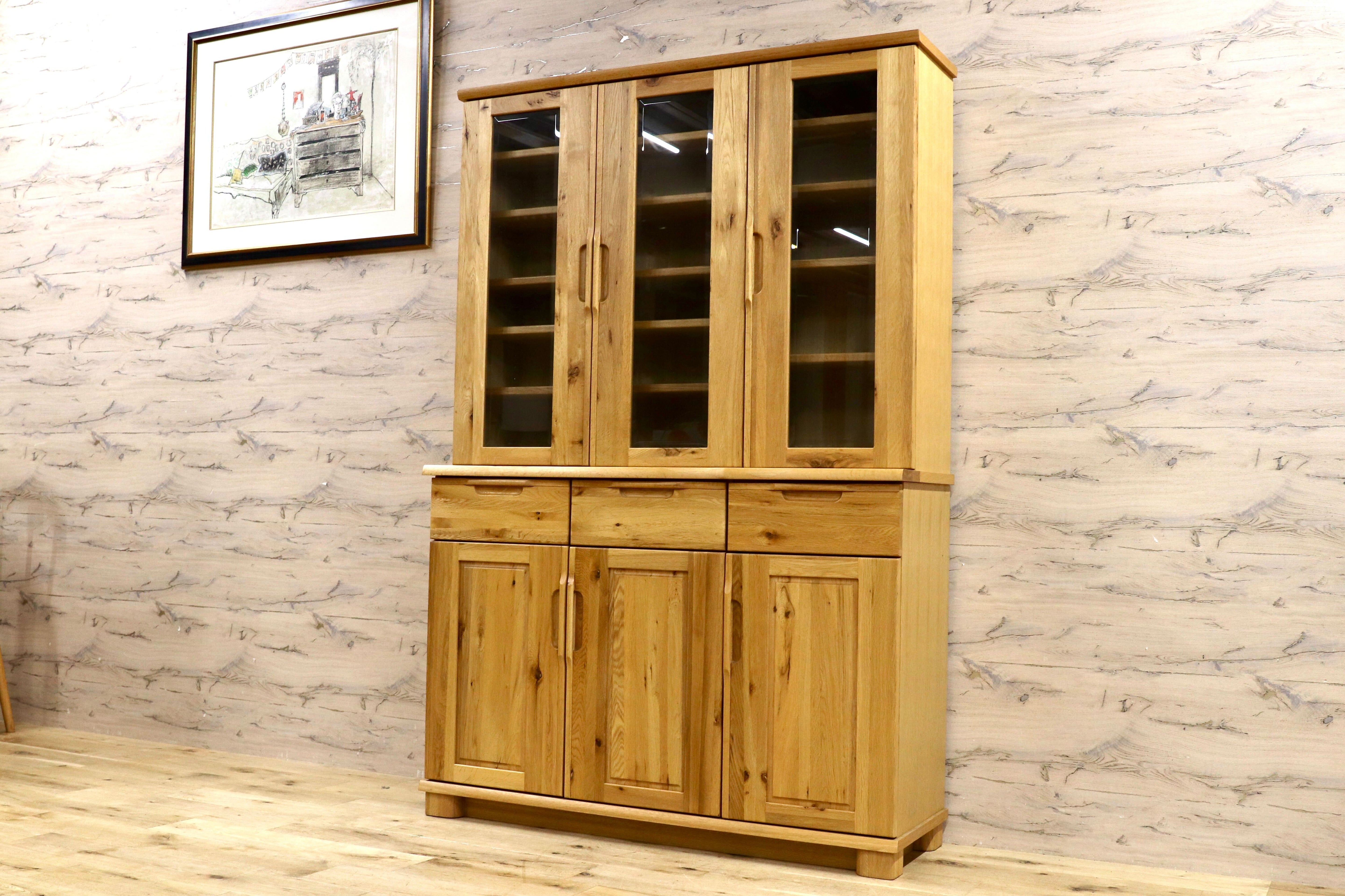 GMIH256○起立木工 / KIRITSU FURNITURE D-oak 食器棚 キッチンボード 食器棚 オーク材 北欧スタイル