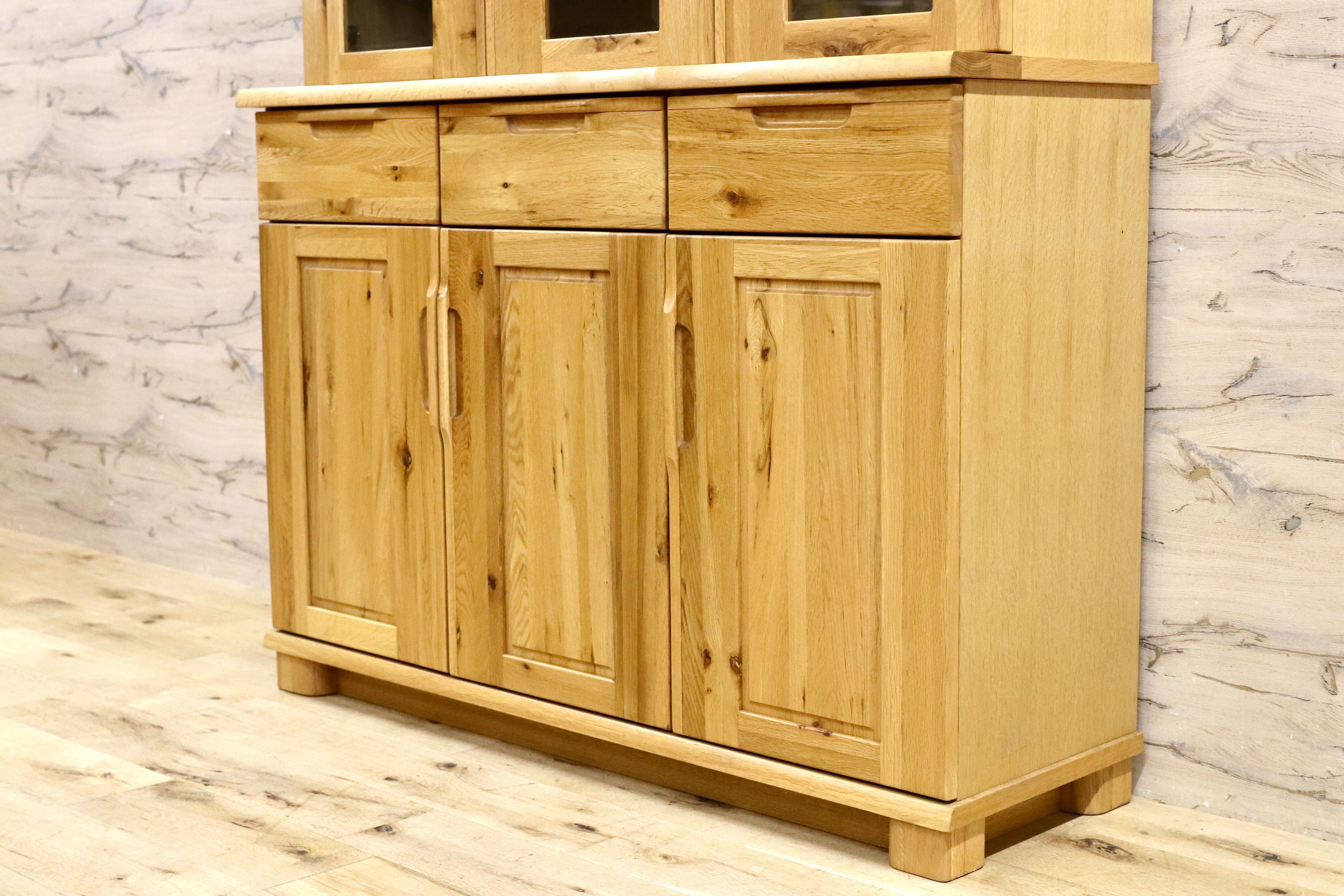 GMIH256○起立木工 / KIRITSU FURNITURE D-oak 食器棚 キッチンボード 食器棚 オーク材 北欧スタイル