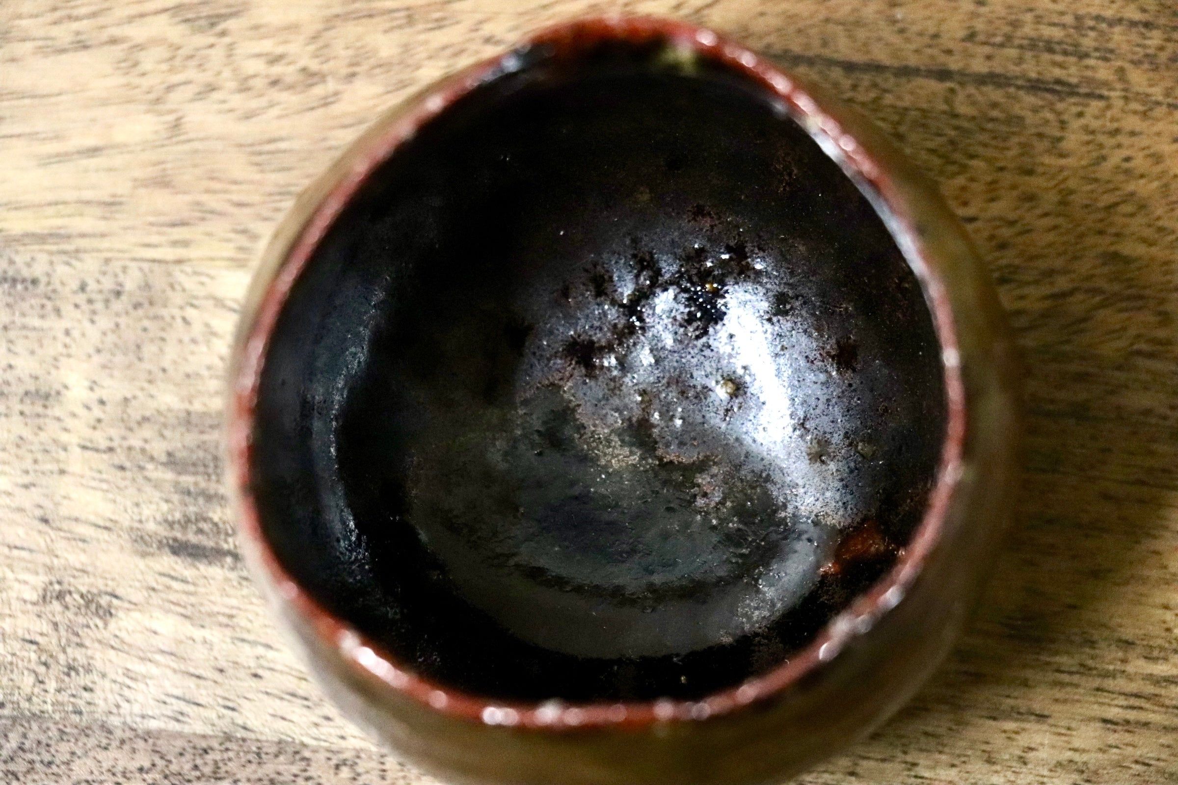 GMJO48○千代市陶房 清水万佐年 丹波焼 赤〆盃 伝統工芸 丹波篠山 未使用