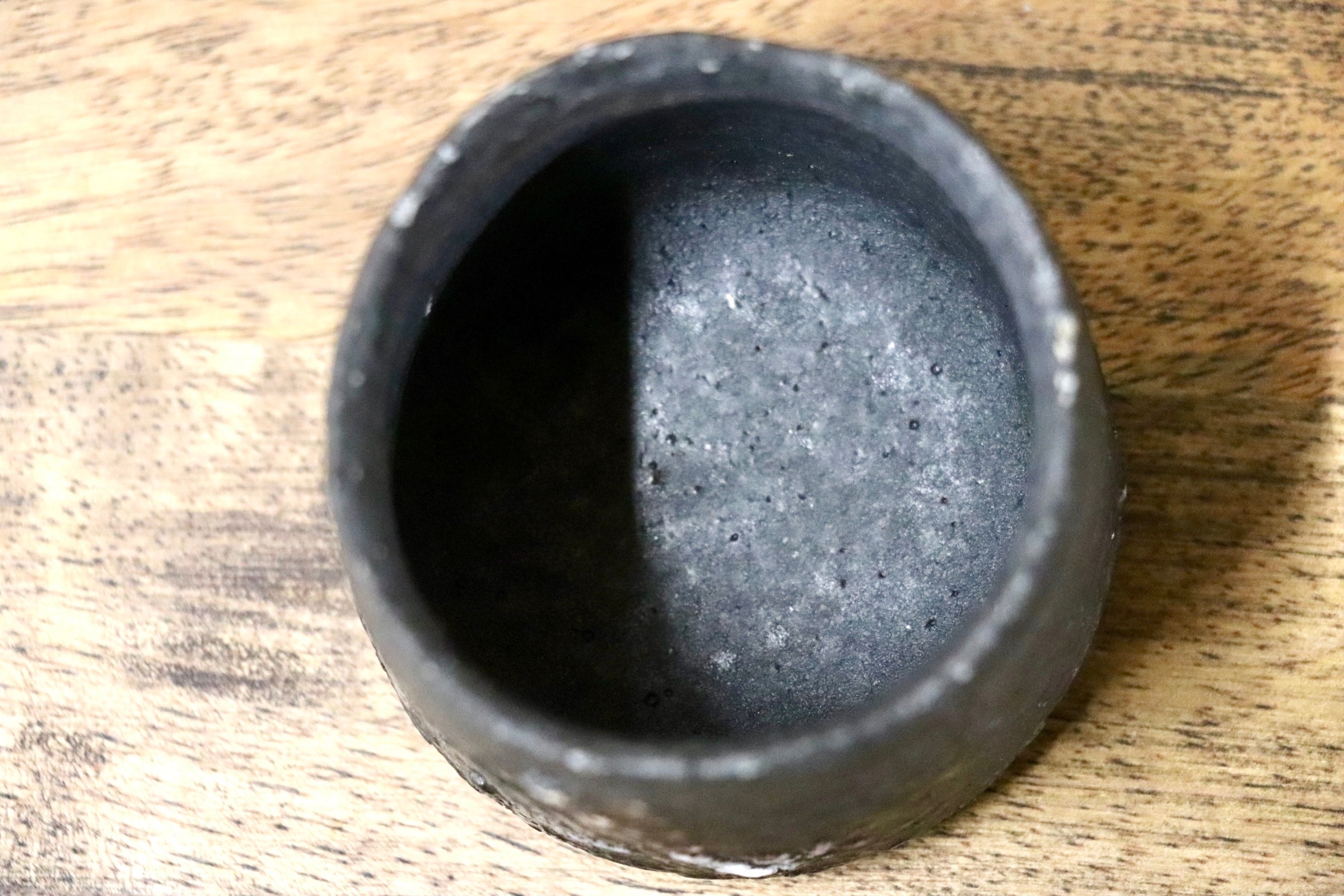 GMJO31○千代市陶房 清水万佐年 丹波焼 黒ぐい呑 伝統工芸 丹波篠山 未使用