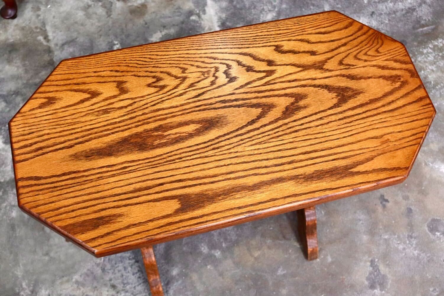 GMIS394○オランダ ダッチカントリースタイル サイドテーブル コーヒーテーブル 花台 飾り台 ベンチ オーク材 レトロ