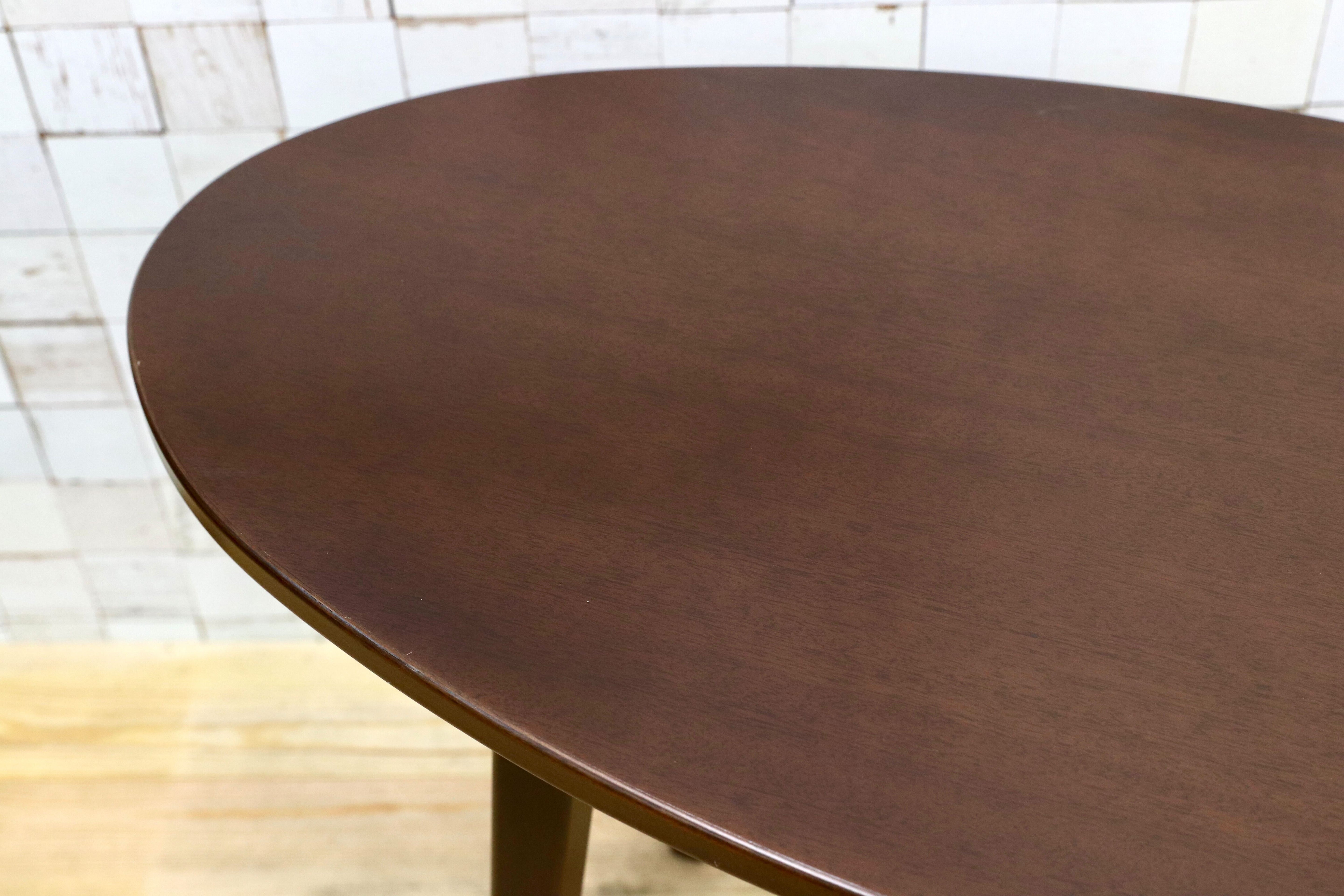 GMIH253○オーバル 木製 カフェテーブル ダイニングテーブル スタイリッシュモダン 飾り台 花台 北欧スタイル 展示品