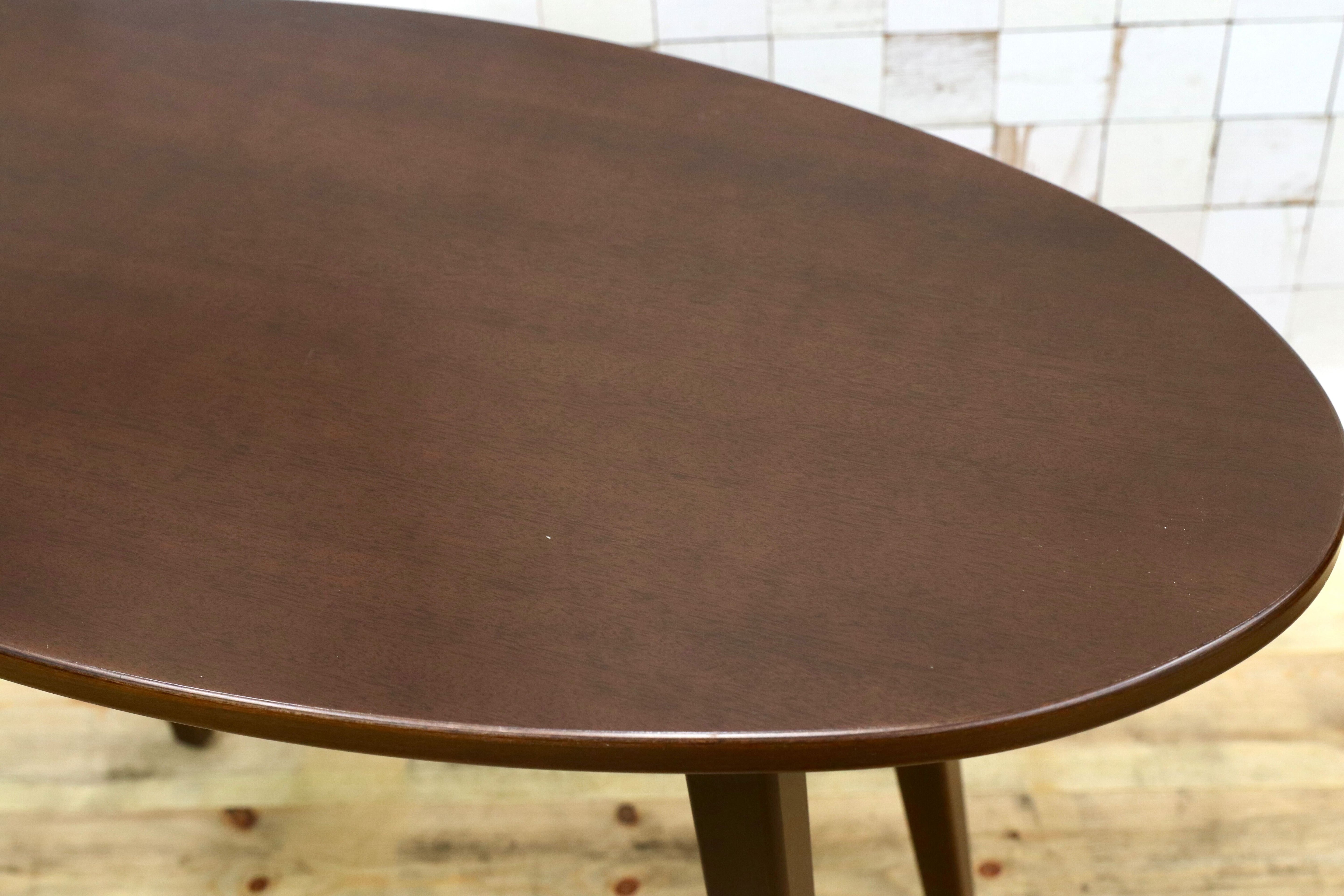 GMIH253○オーバル 木製 カフェテーブル ダイニングテーブル スタイリッシュモダン 飾り台 花台 北欧スタイル 展示品
