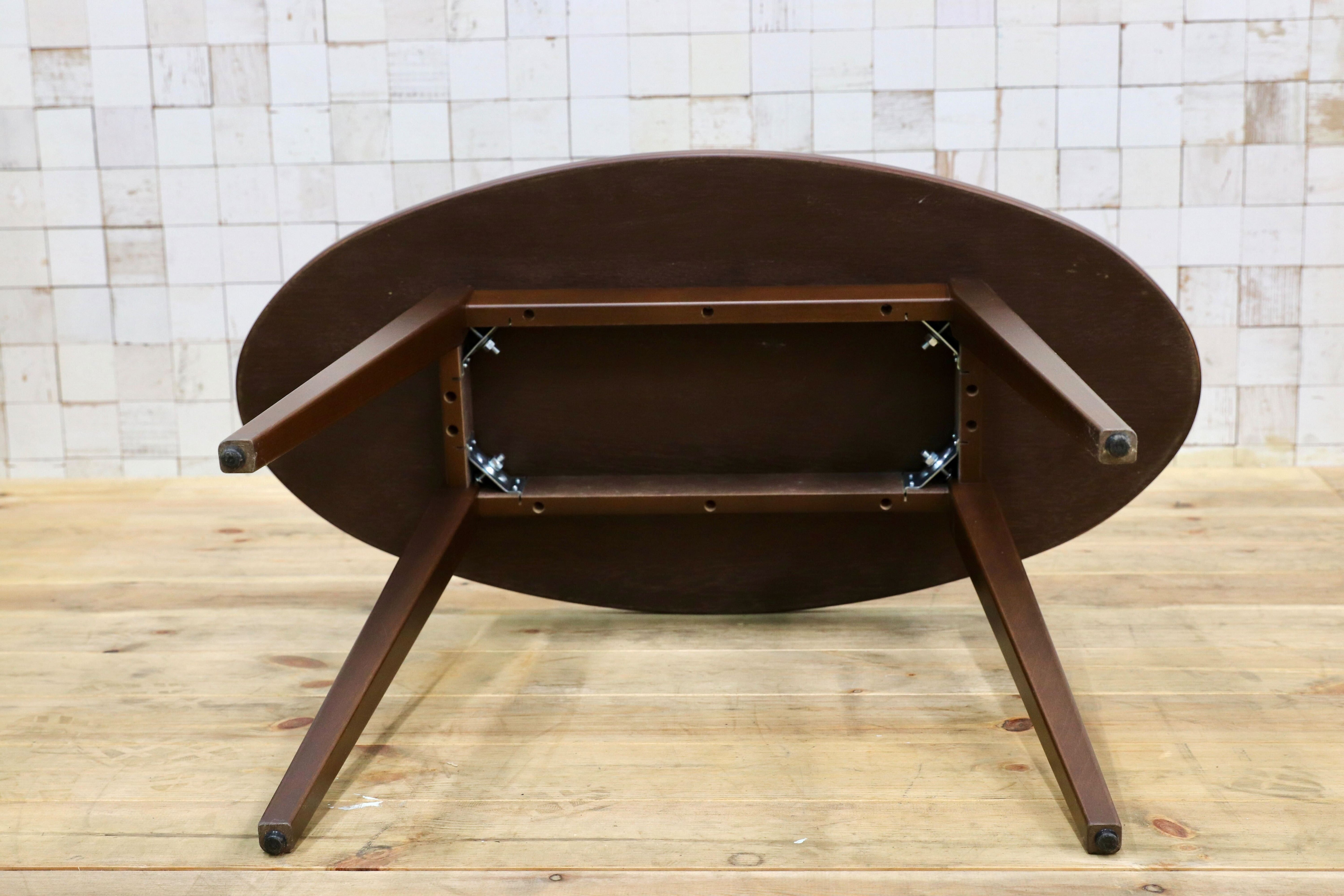 GMIH253○オーバル 木製 カフェテーブル ダイニングテーブル スタイリッシュモダン 飾り台 花台 北欧スタイル 展示品