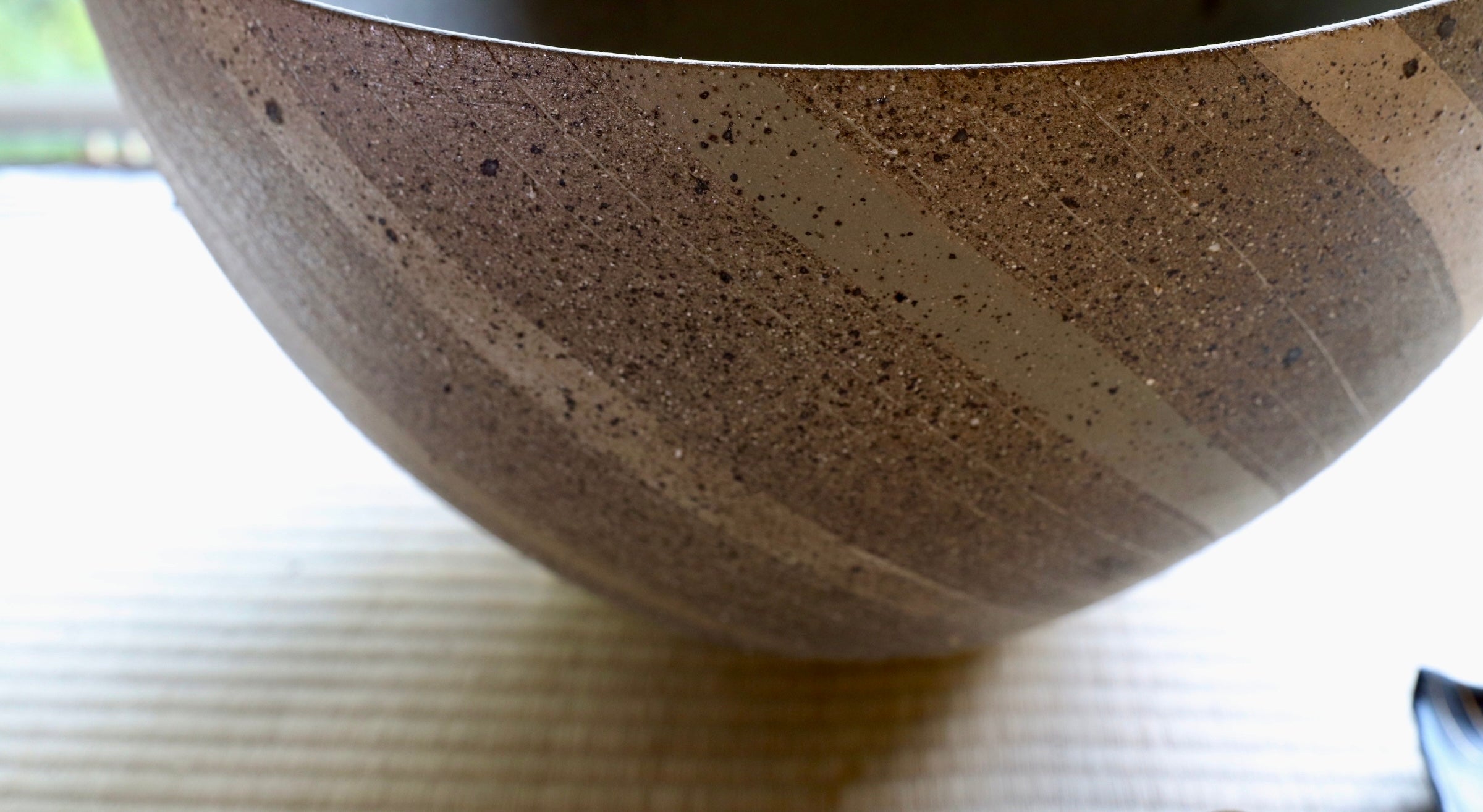 GMJI44○悟窯 市野哲次 大鉢 特大鉢 線文 流線文 丹波焼 現代陶芸 作家物 オブジェ