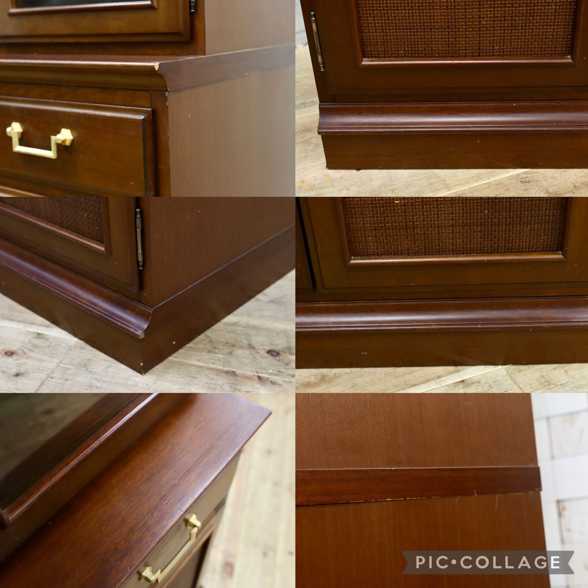 GMIH382○maruni / マルニ 地中海 キャビネット 飾り棚 カップボード 食器棚 アンティーク調 水屋棚