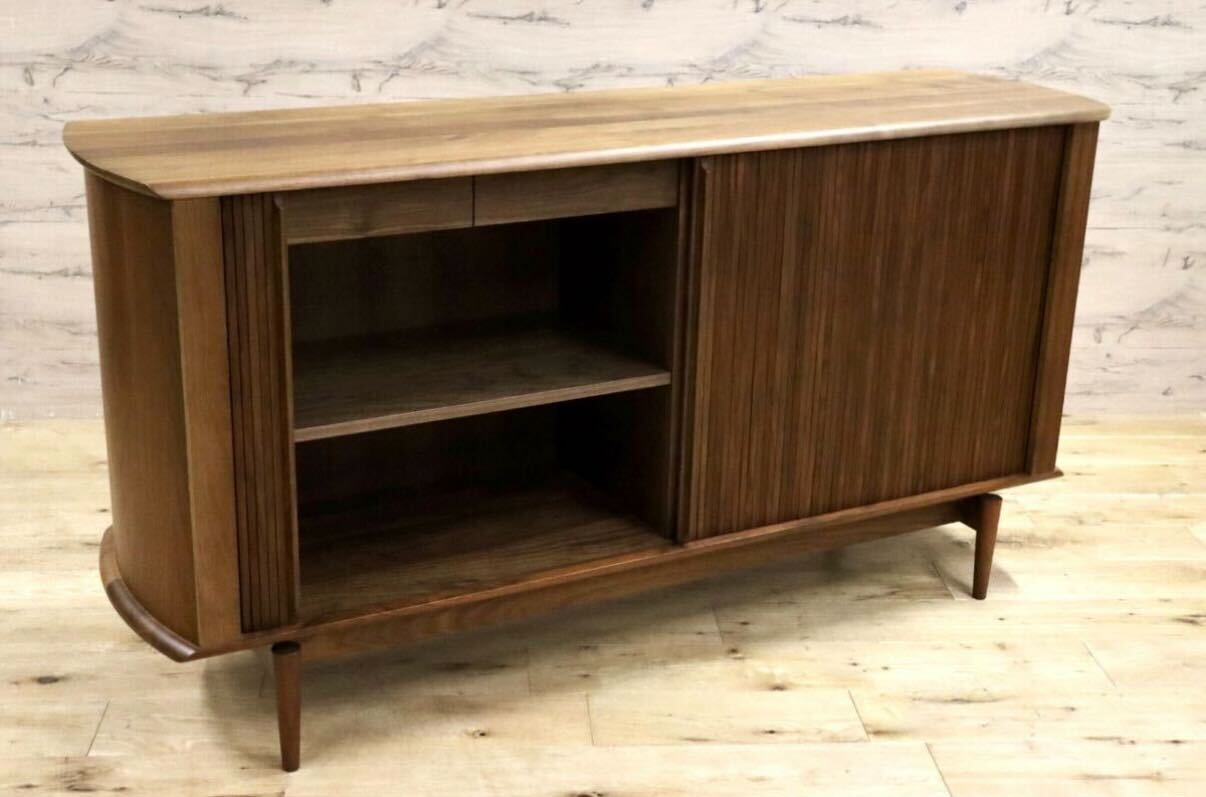 GMIS449A○飛騨産業 / HIDA キツツキ SEOTO-EX キャビネット サイドボード リビングボード ウォールナット 定価約47万 モデルルーム展示品