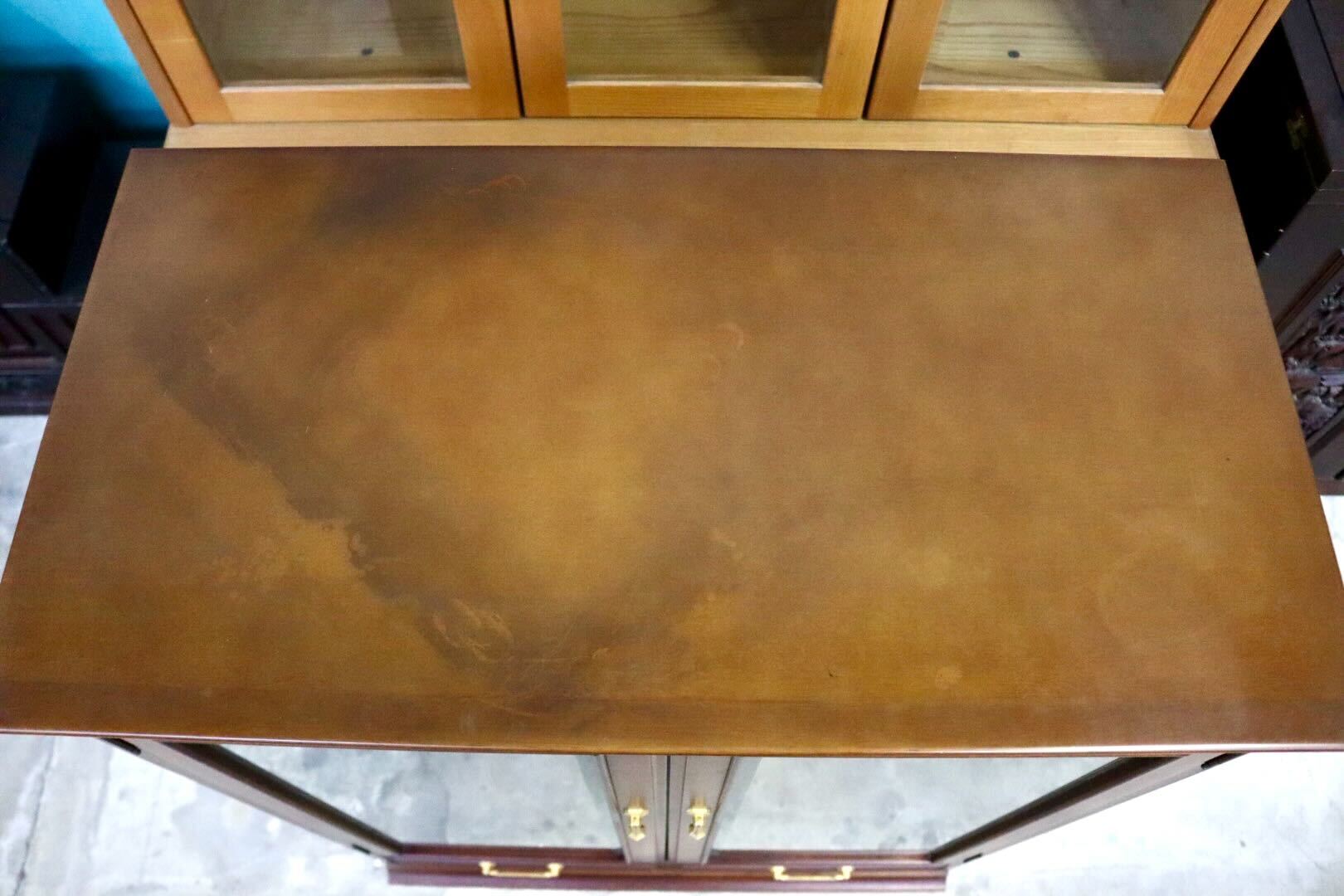 GMIK697A○maruni / マルニ 地中海 キャビネット ミドルボード リビングボード サイドボード ガラスキャビネット クラシック モダン