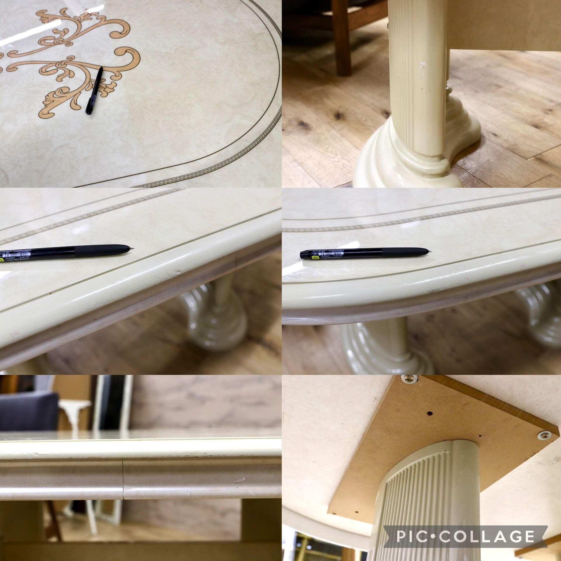 GMIS432○Saltarelli MOBILI / サルタレッリモビリ フローレンス ダイニングテーブル 食卓テーブル ロココ調 クラシック 約28万