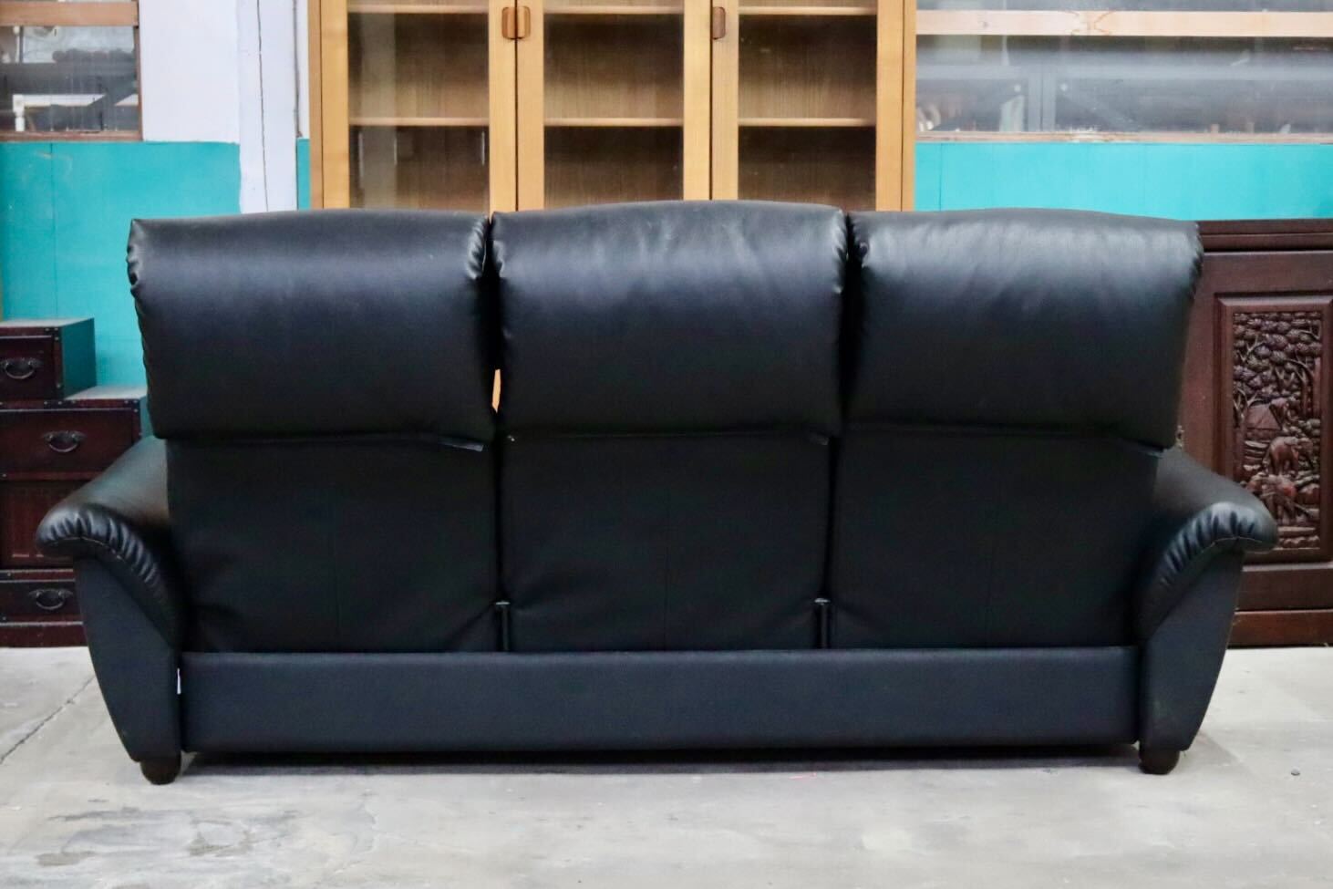 GMIS373B○MARUICHI / マルイチセーリング マンスリー 3人掛けソファ リクライニングソファ トリプルソファ 合皮 国産家具 定価24万