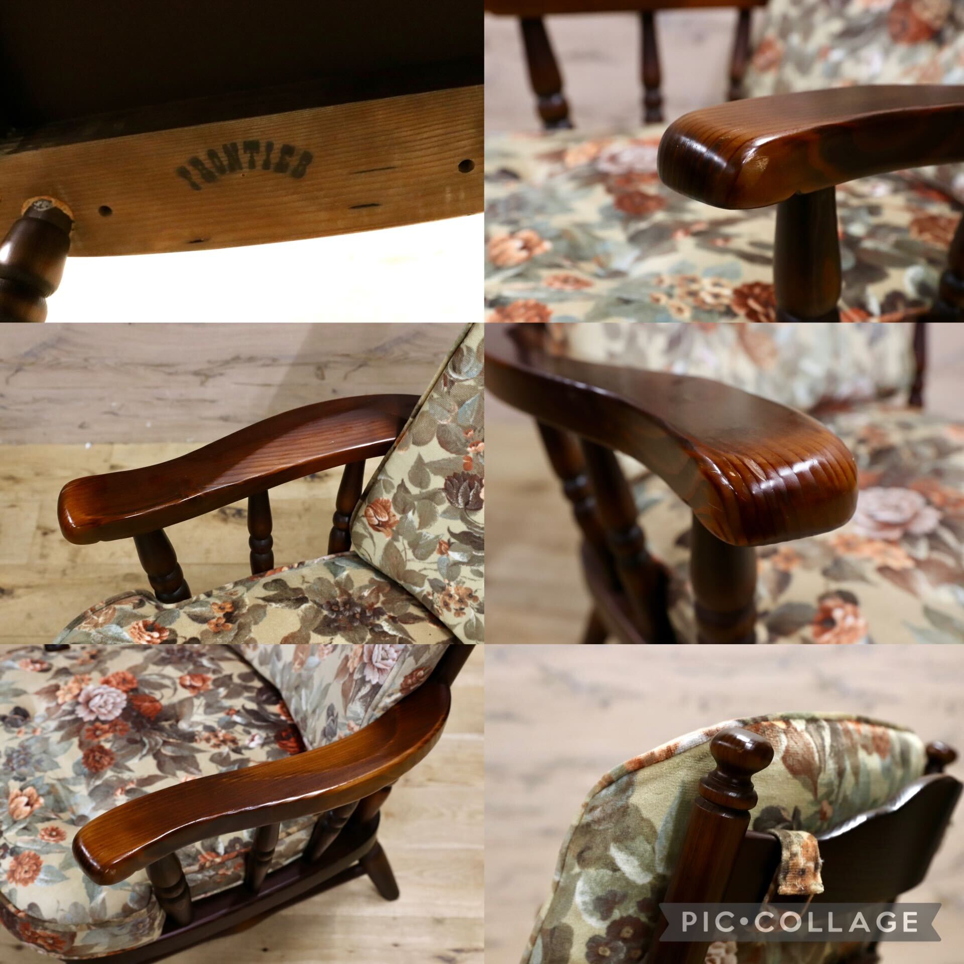 GMIS414B○飛騨産業 / HIDA キツツキ フロンティア アームチェア 椅子 1人掛けソファ ラウンジチェア 廃番 オールド カントリー 稀少