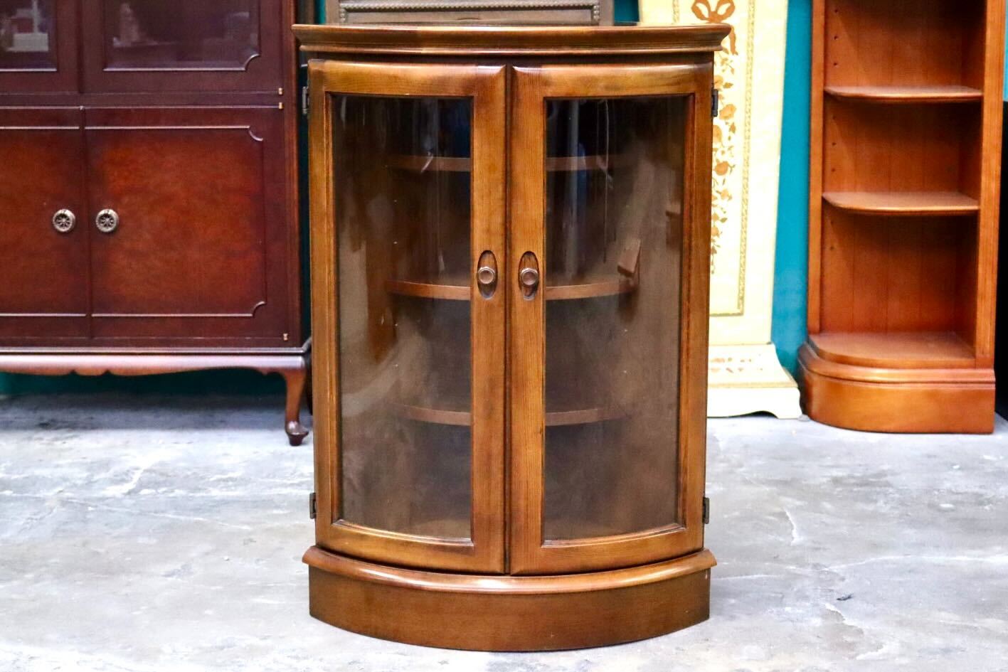 GMIH364B○karimoku / カリモク コーナーラック 飾り棚 サイドキャビネット 花台 収納家具 楢材 カントリー モダン 国産家具