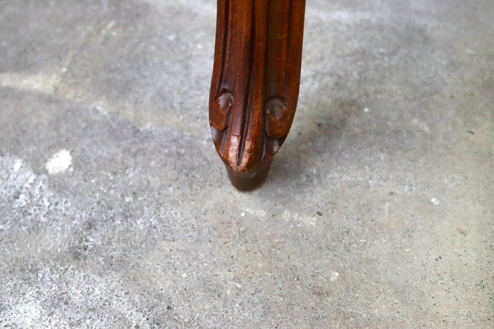 GMIK720B○イタリア製 オットマン スツール ファブリック 金華山 ロココ調 彫刻 ヨーロピアン クラシック エレガント