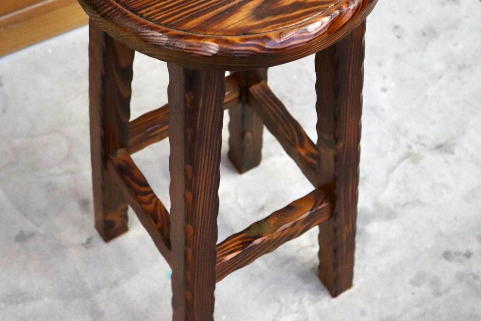 GMIS400B○スツール ハイチェア カウンターチェア 椅子 花台 木製 無垢材 キッチン カントリー ヴィンテージ