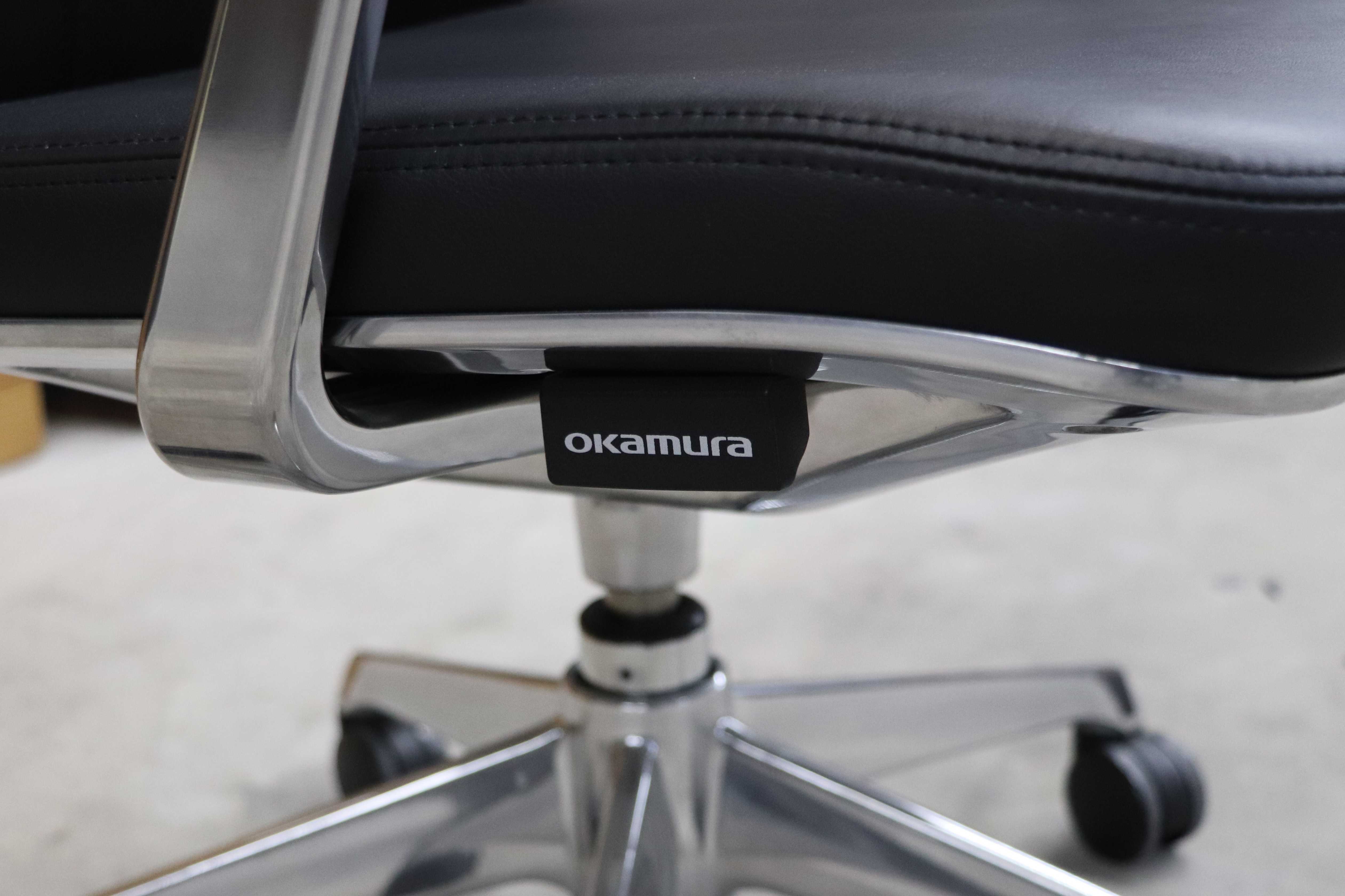 GMIK678F○okamura / オカムラ CRAFTIE クラフティー デスクチェア オフィスチェア アームチェア 本革 ウォールナット 定価約38万 展示品