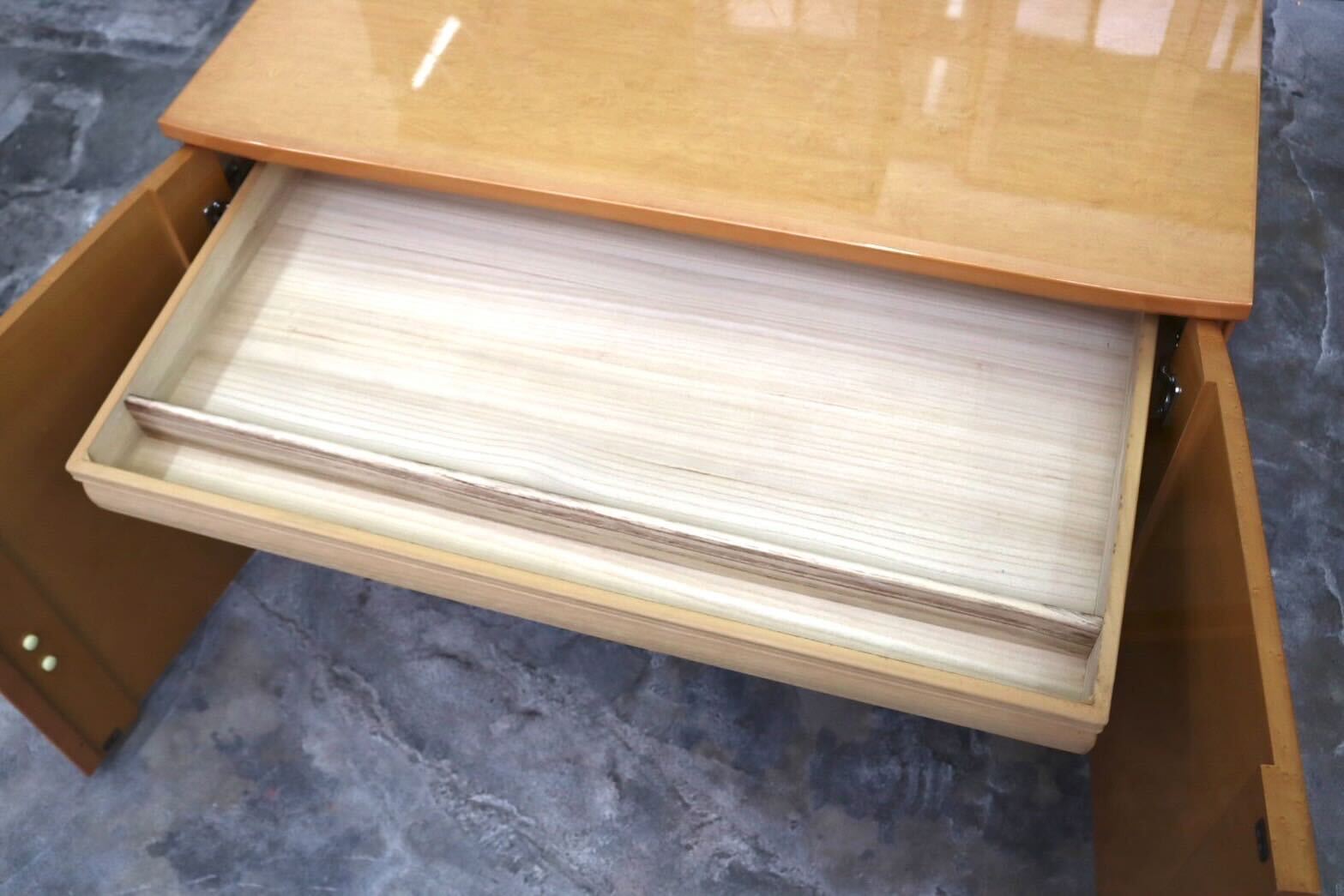 GMIK365C○松岡家具 シャンドール 最高級 和タンス バーズアイメープル 府中家具 桐 IDC大塚家具