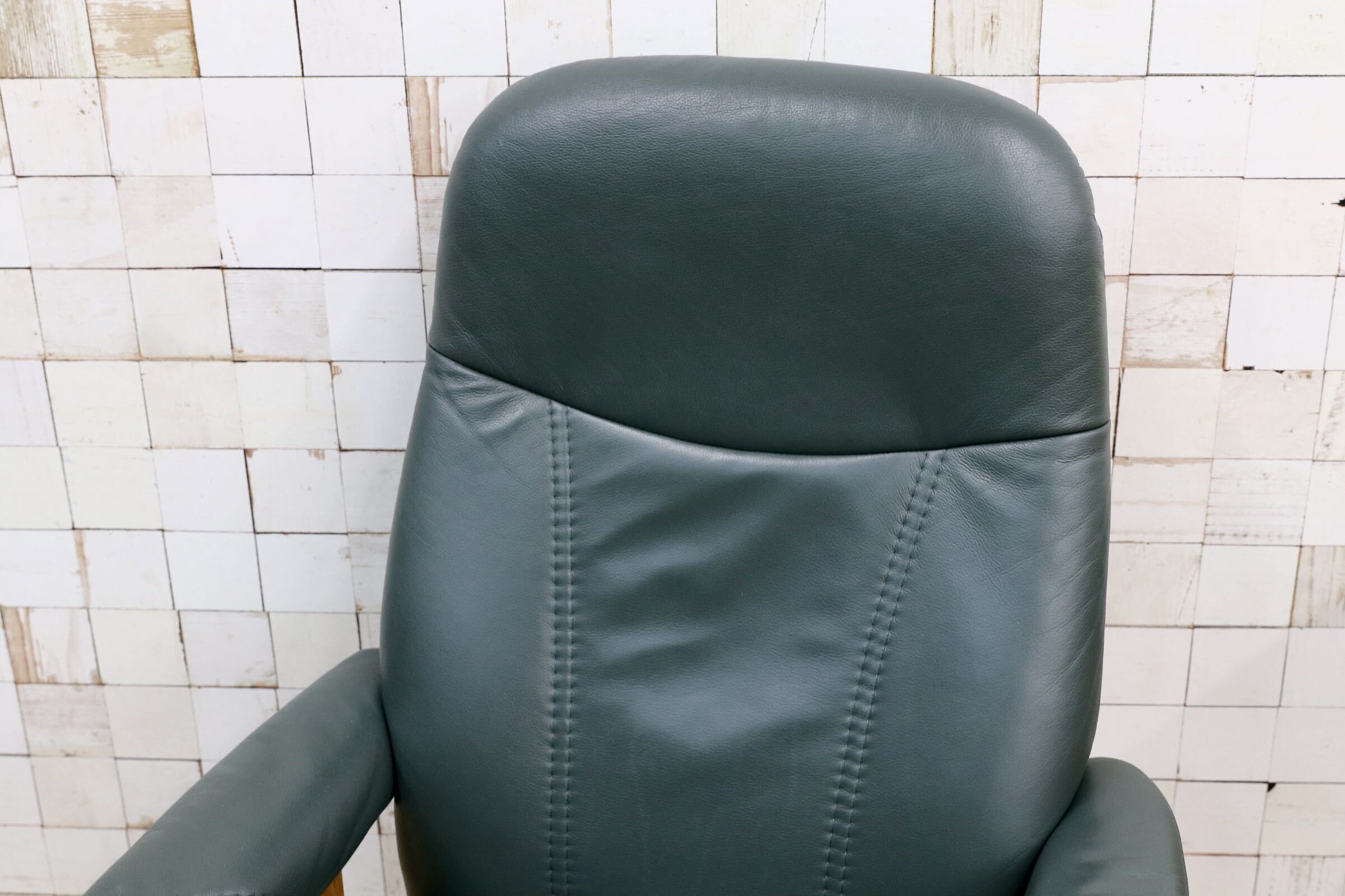 GMJO131○EKORNES / エコーネス Stressless ストレスレスチェア オットマン 本革 リクライニングチェア グリーン ノルウェー 北欧家具