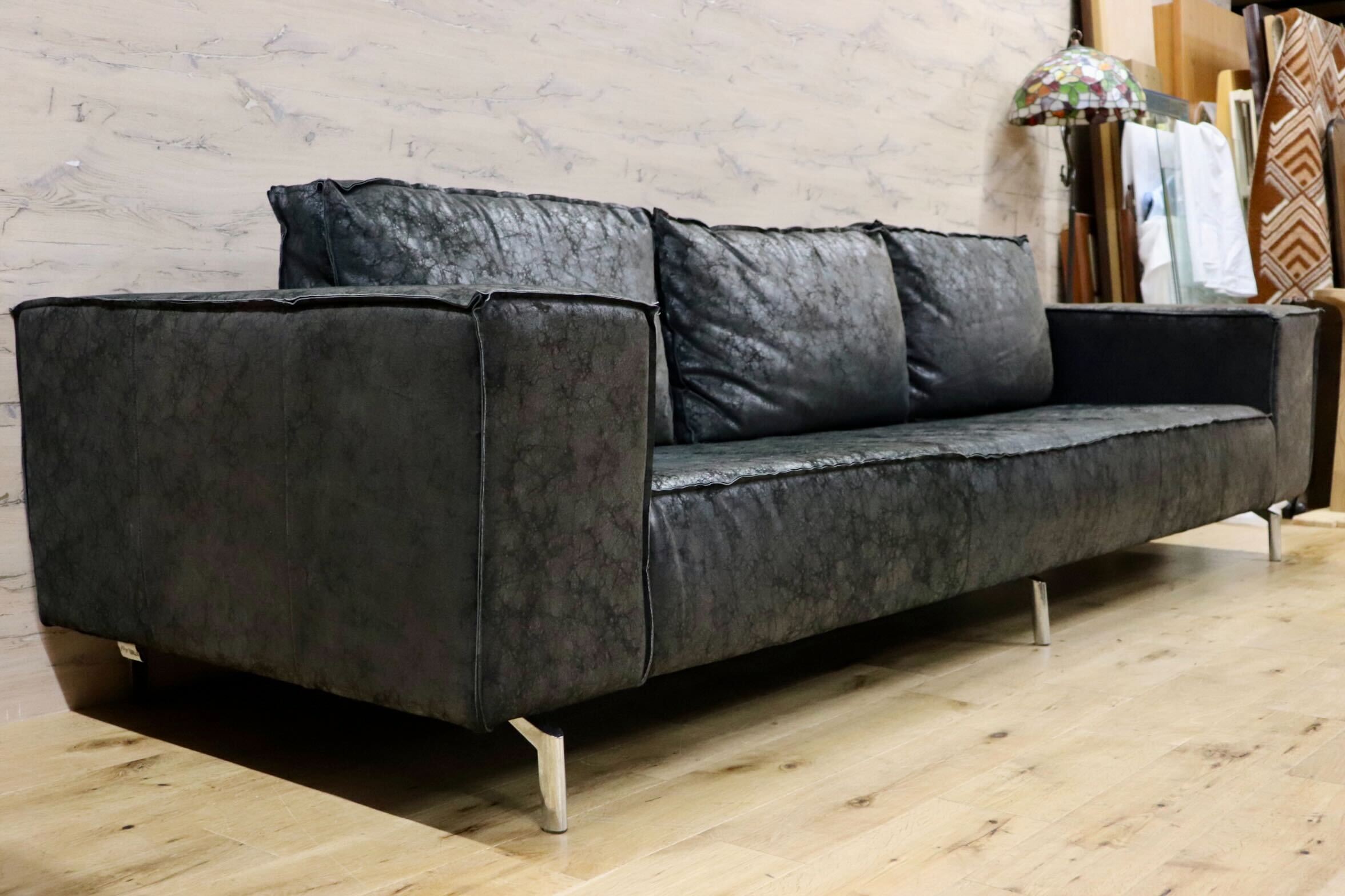 GMHH278○PTMD collection 3人掛けソファ トリプルソファ 長椅子 フロアソファ 特殊素材 合皮 オランダ 最高級 定価約250万※発送不可