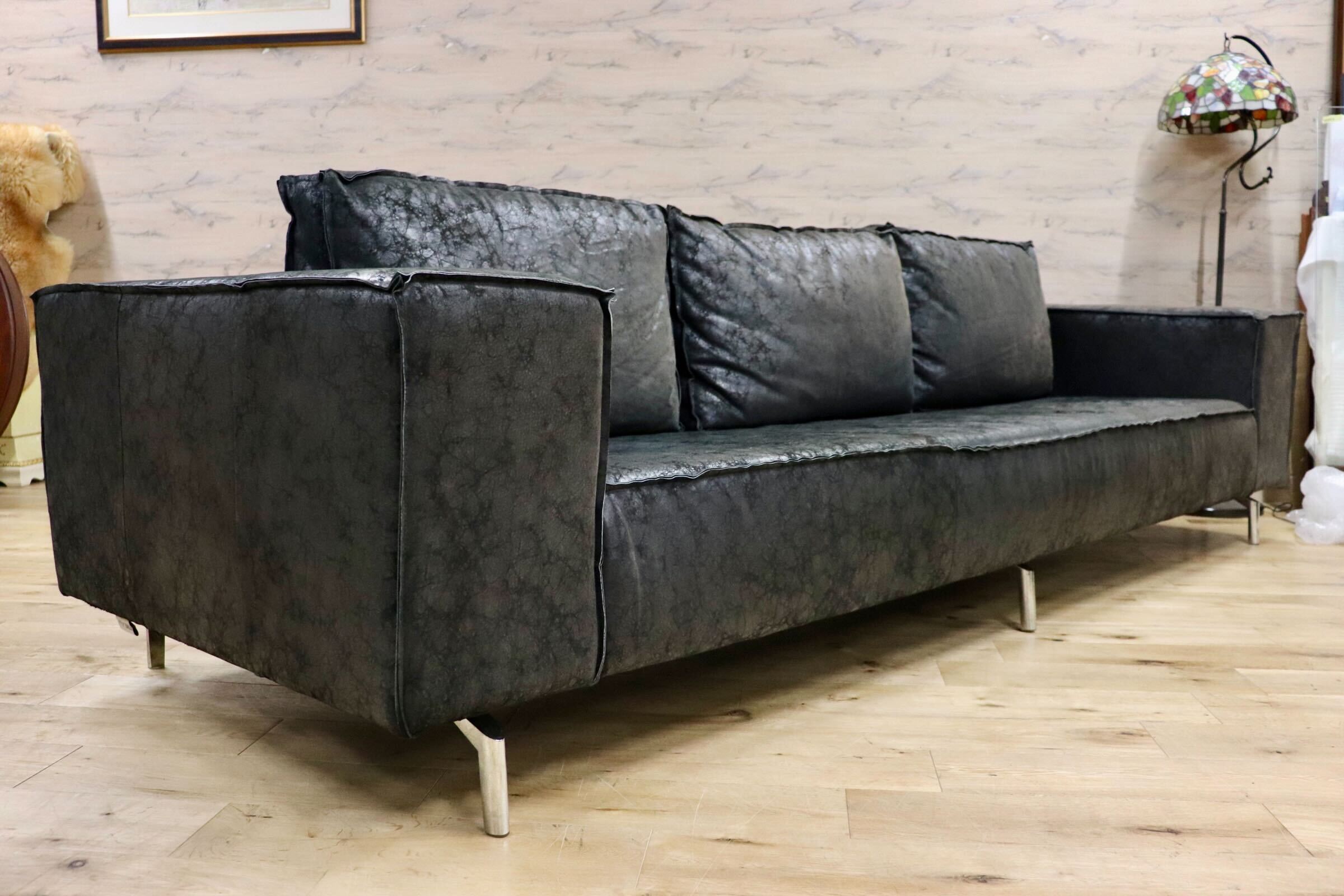 GMHH278○PTMD collection 3人掛けソファ トリプルソファ 長椅子 フロアソファ 特殊素材 合皮 オランダ 最高級 定価約250万※発送不可