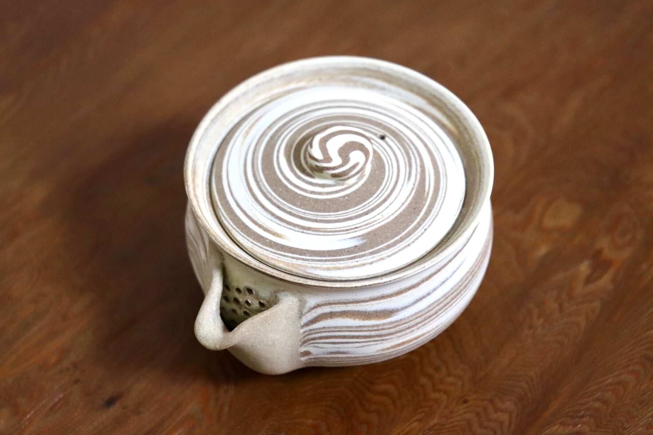 GMIO432B○千代市陶房 清水万佐年 丹波焼 宝瓶 伝統工芸 煎茶道具 茶器 急須