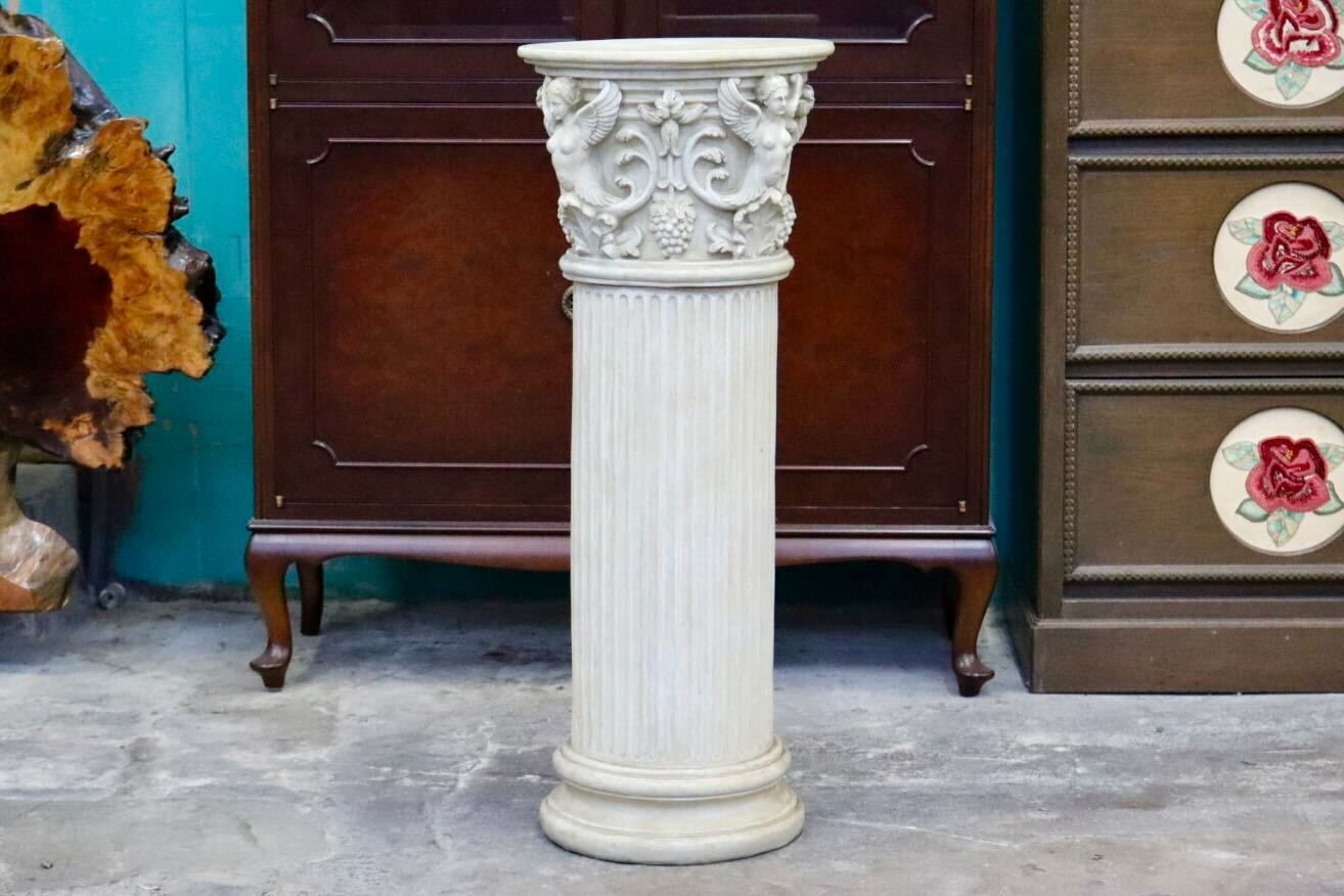 GMIS418H○花台 オブジェ 置物 ポール レジン 樹脂 ガーデニング 庭 アンティーク調 ヨーロピアン イタリアン