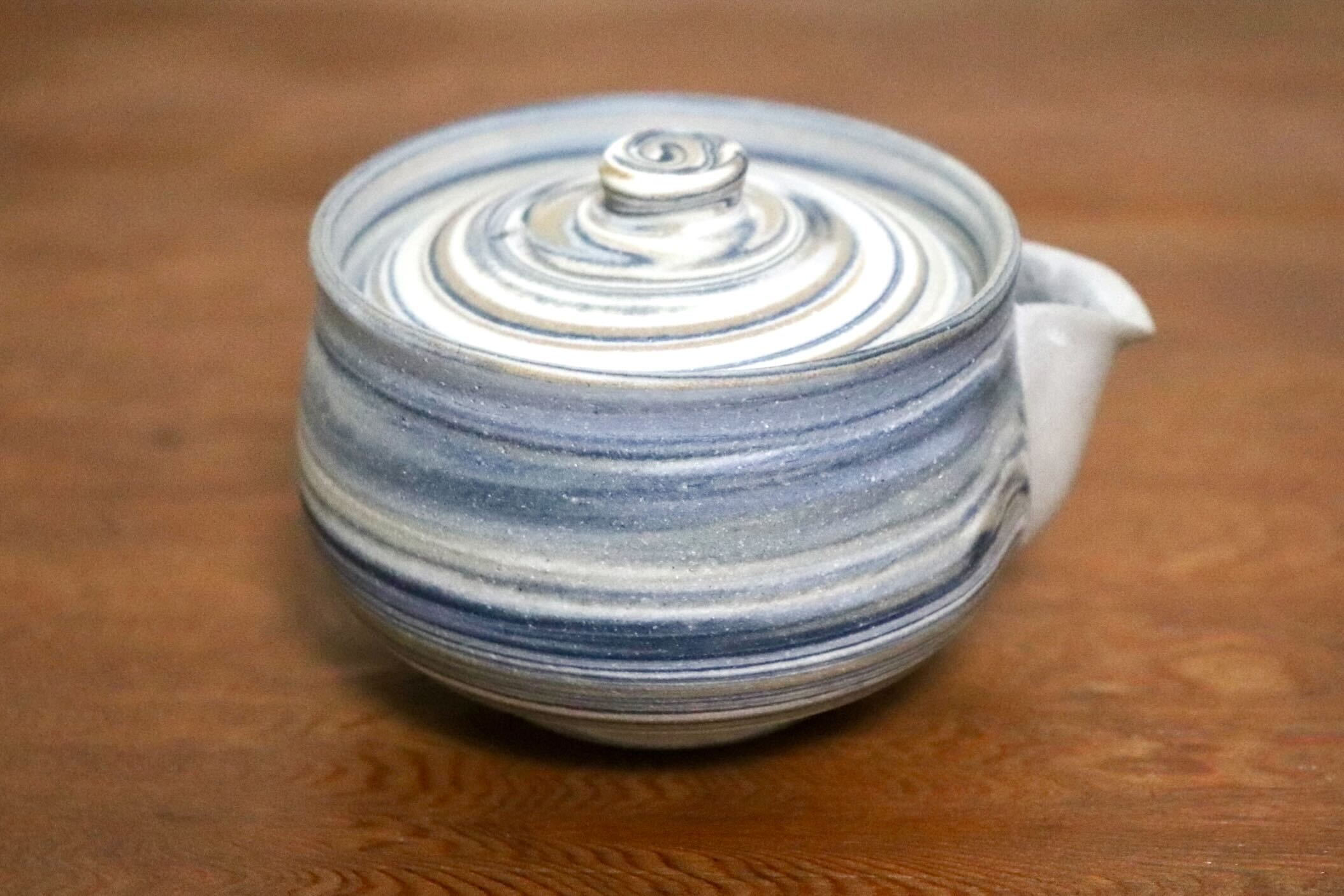 GMIO459○千代市陶房 清水万佐年 丹波焼 宝瓶 伝統工芸 煎茶道具 茶器 急須