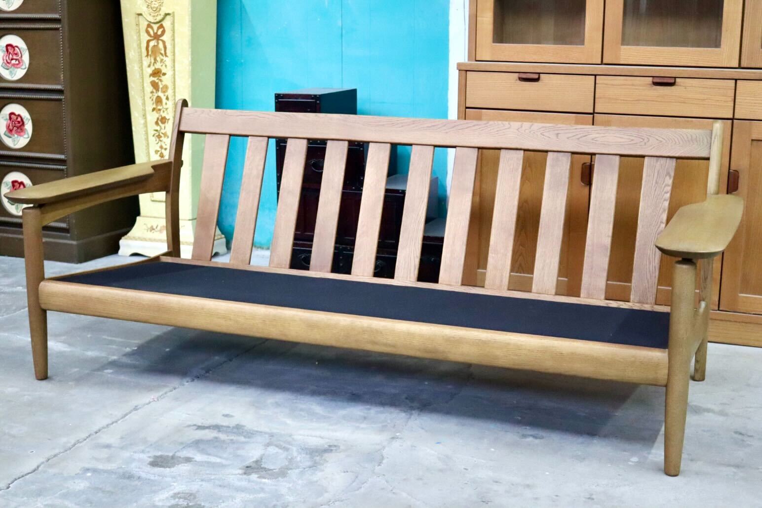 GMIK739A○karimoku / カリモク 3人掛けソファ トリプルソファ アームチェア 木製 ファブリック 北欧スタイル 国産家具