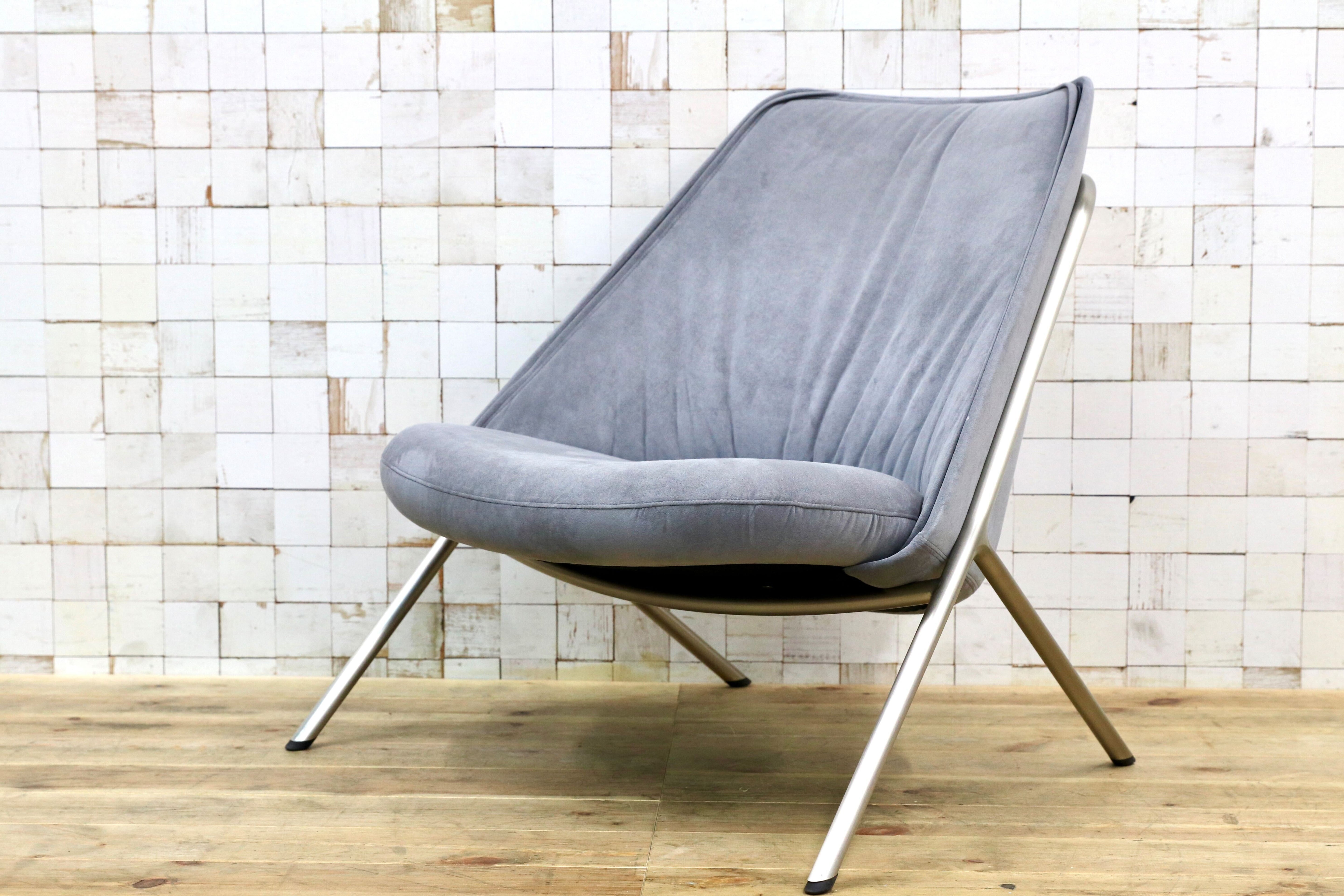 GMJK10○arflex / アルフレックス BLANCHE ブランシェ ラウンジチェア シングルソファモダン グレー ファブリック 約48万 展示品