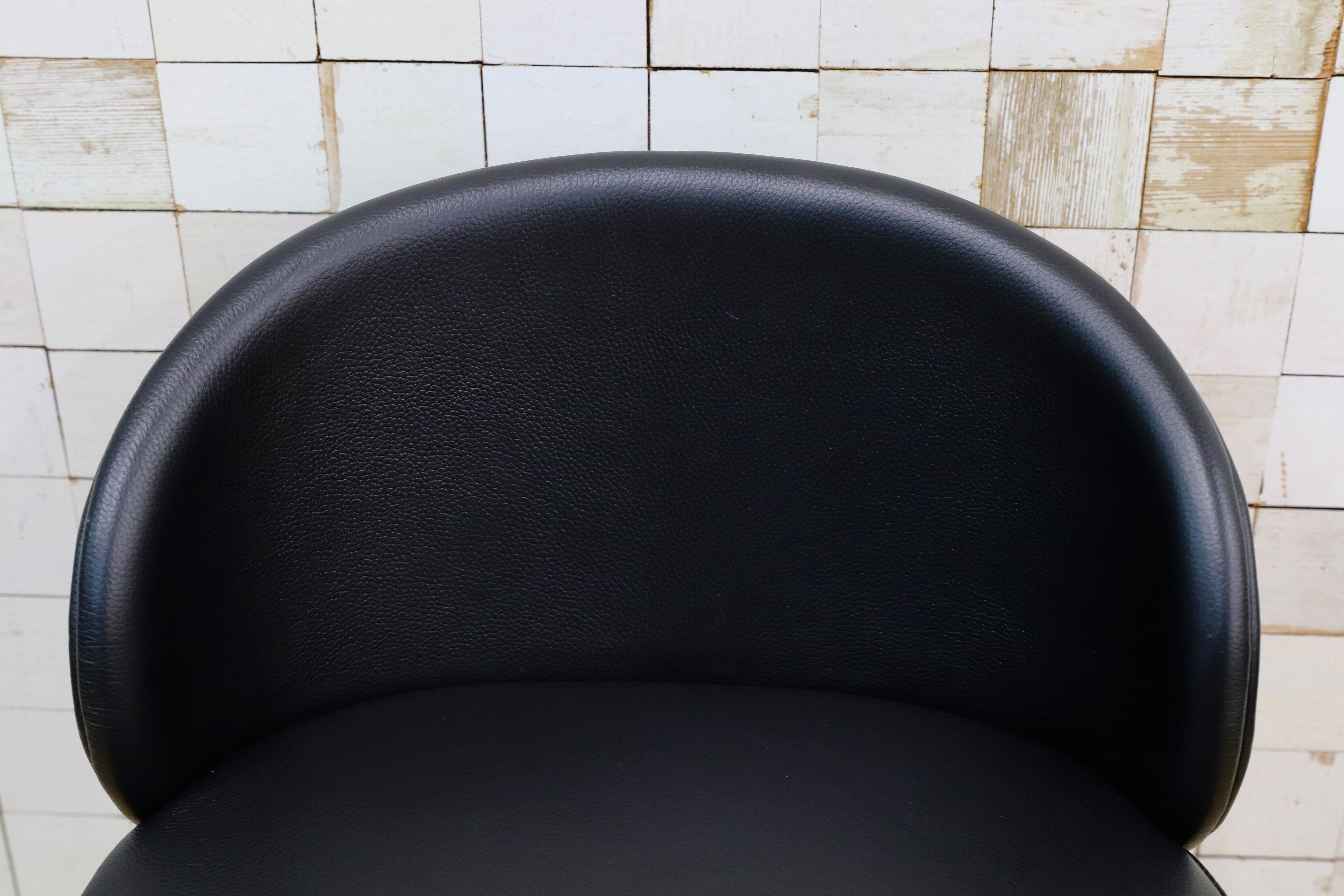 GMIK536○BoConcept / ボーコンセント PRINCETON プリンストン バーチェア ハイチェア カウンターチェア 本革 ブラック 定価約8.5万