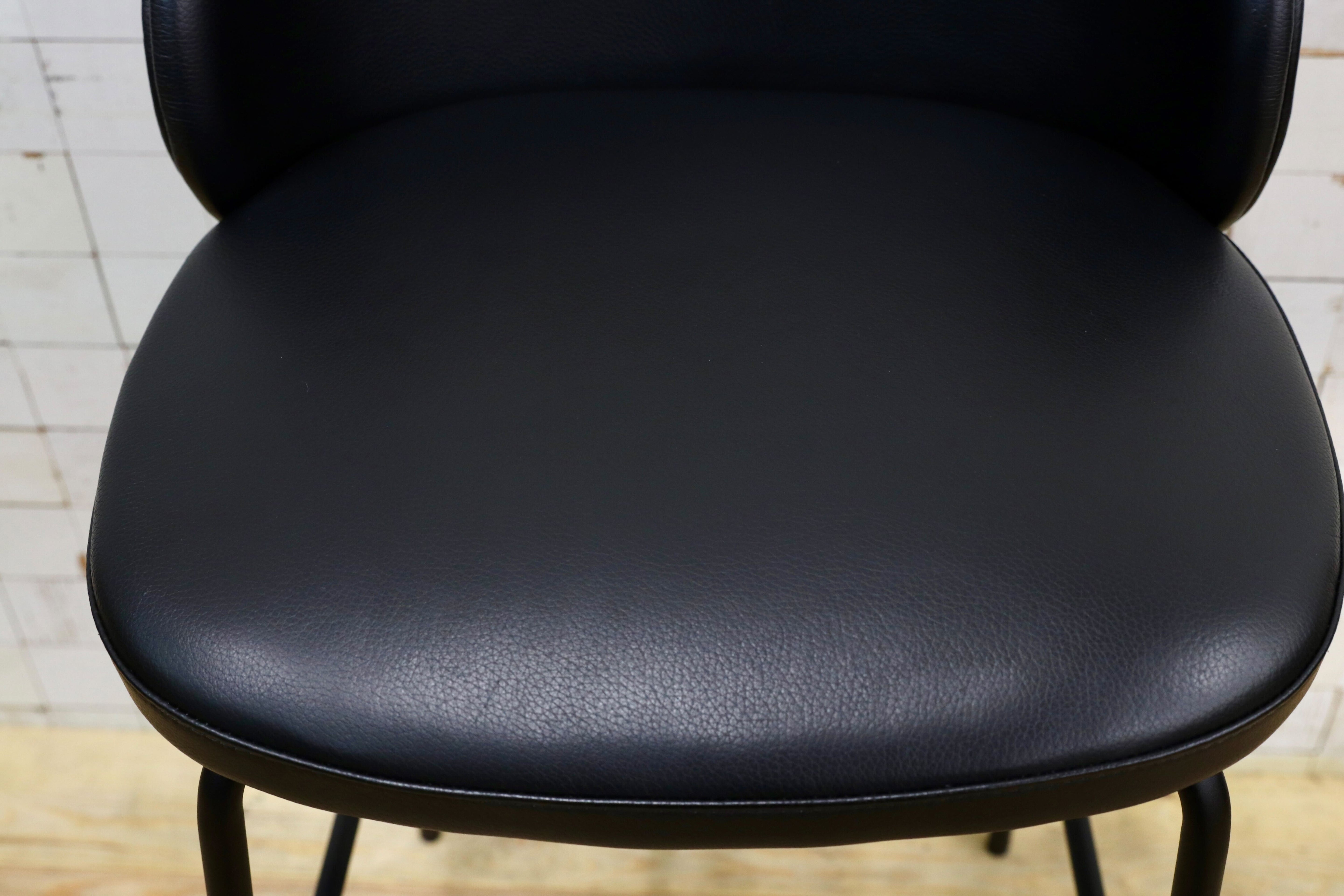 GMIK536○BoConcept / ボーコンセント PRINCETON プリンストン バーチェア ハイチェア カウンターチェア 本革 ブラック 定価約8.5万