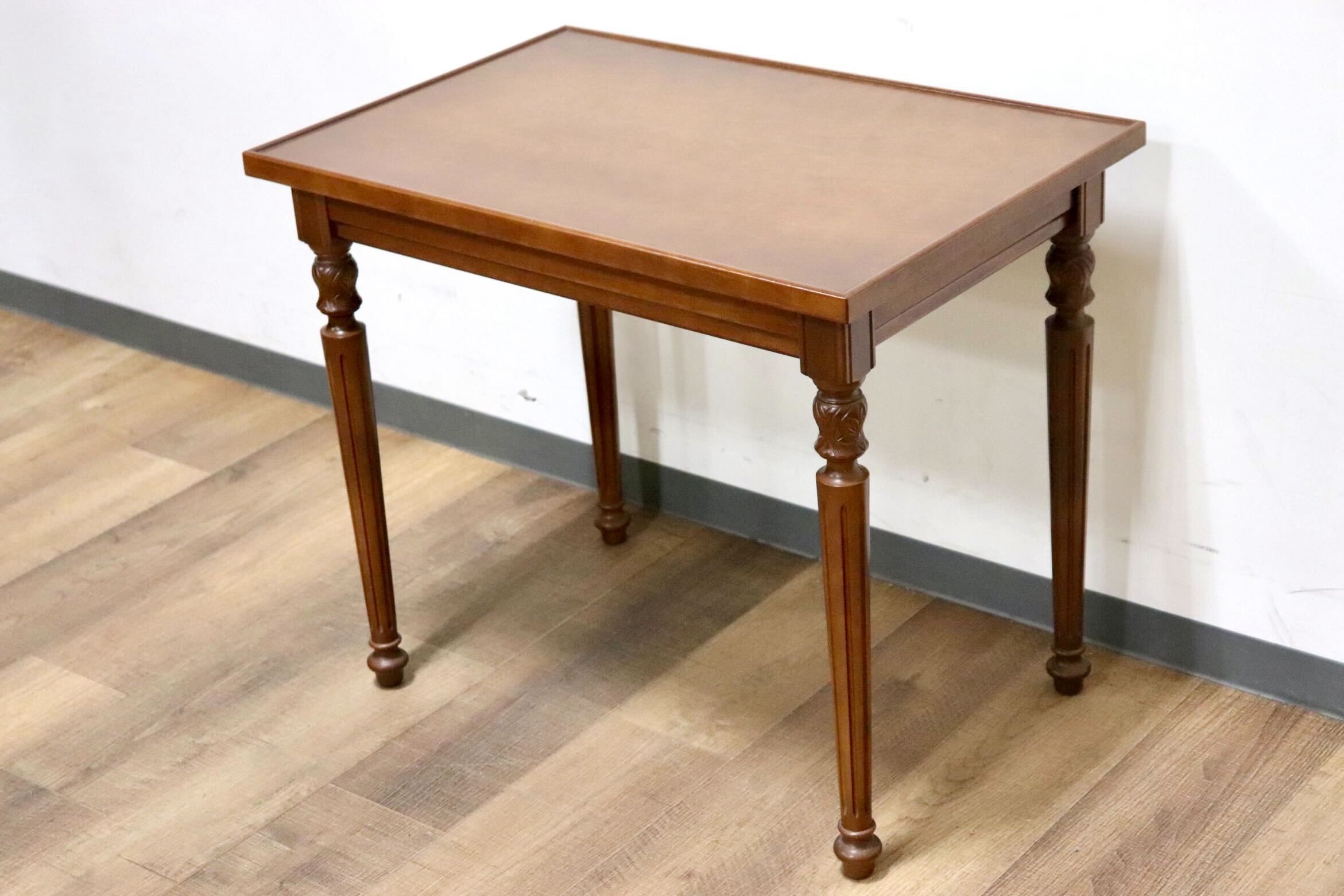 英国アンティーク◇木製サイドテーブルB/オケージョナル/作業机/飾り棚  